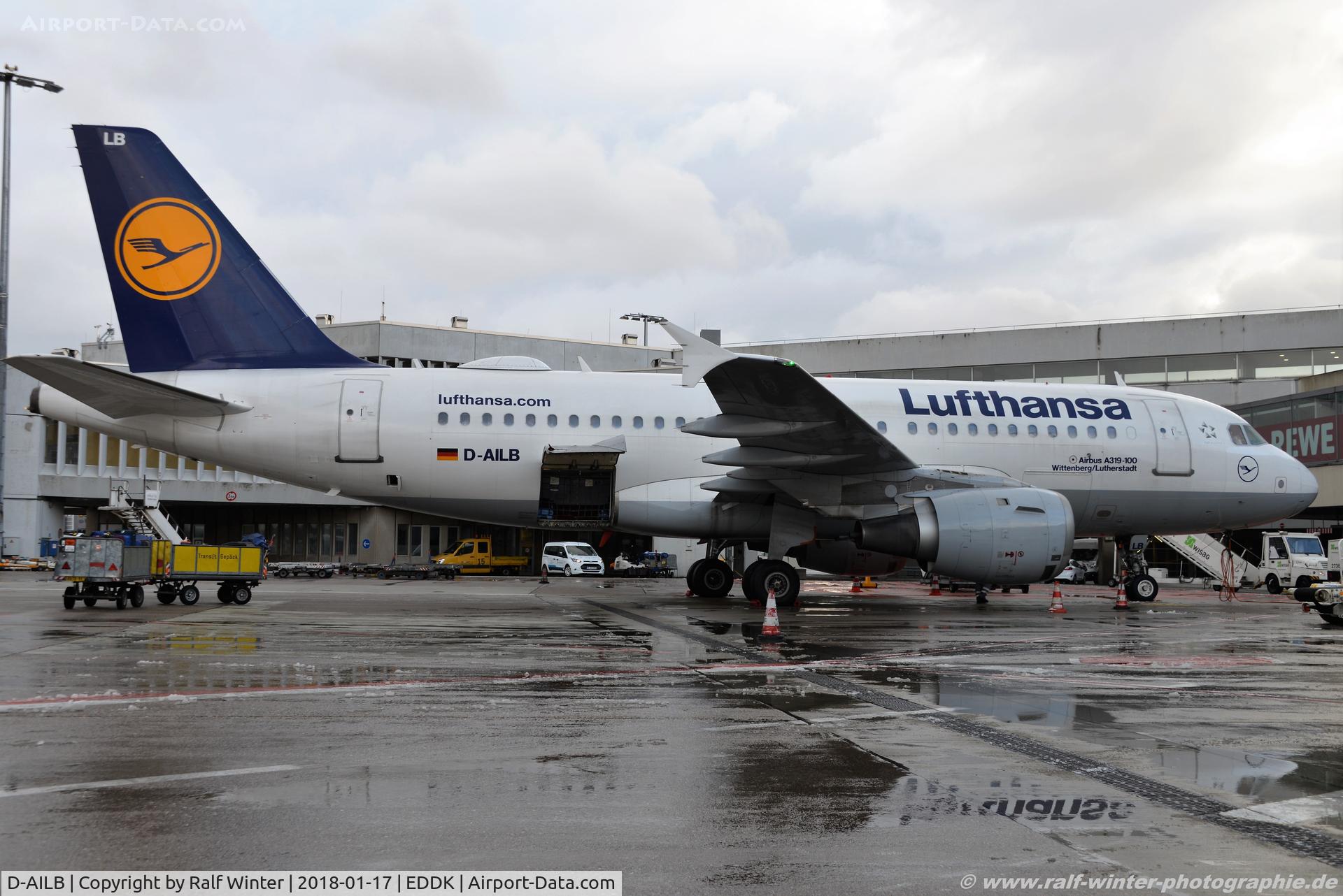 D-AILB, 1996 Airbus A319-114 C/N 610, Airbus A319-114 - LH DLH Lufthansa 'Wittenberg Lutherstadt' - 610 - D-AILB - 17.01.2018 - CGN
