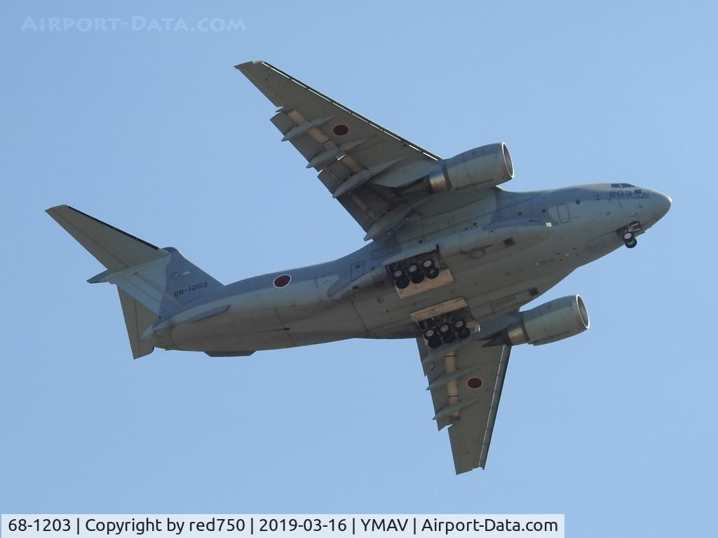 68-1203, 2016 Kawasaki C-2 C/N 003, JASDF Kawasaki C-2 transport in handling display at Avalon Air Show 2019