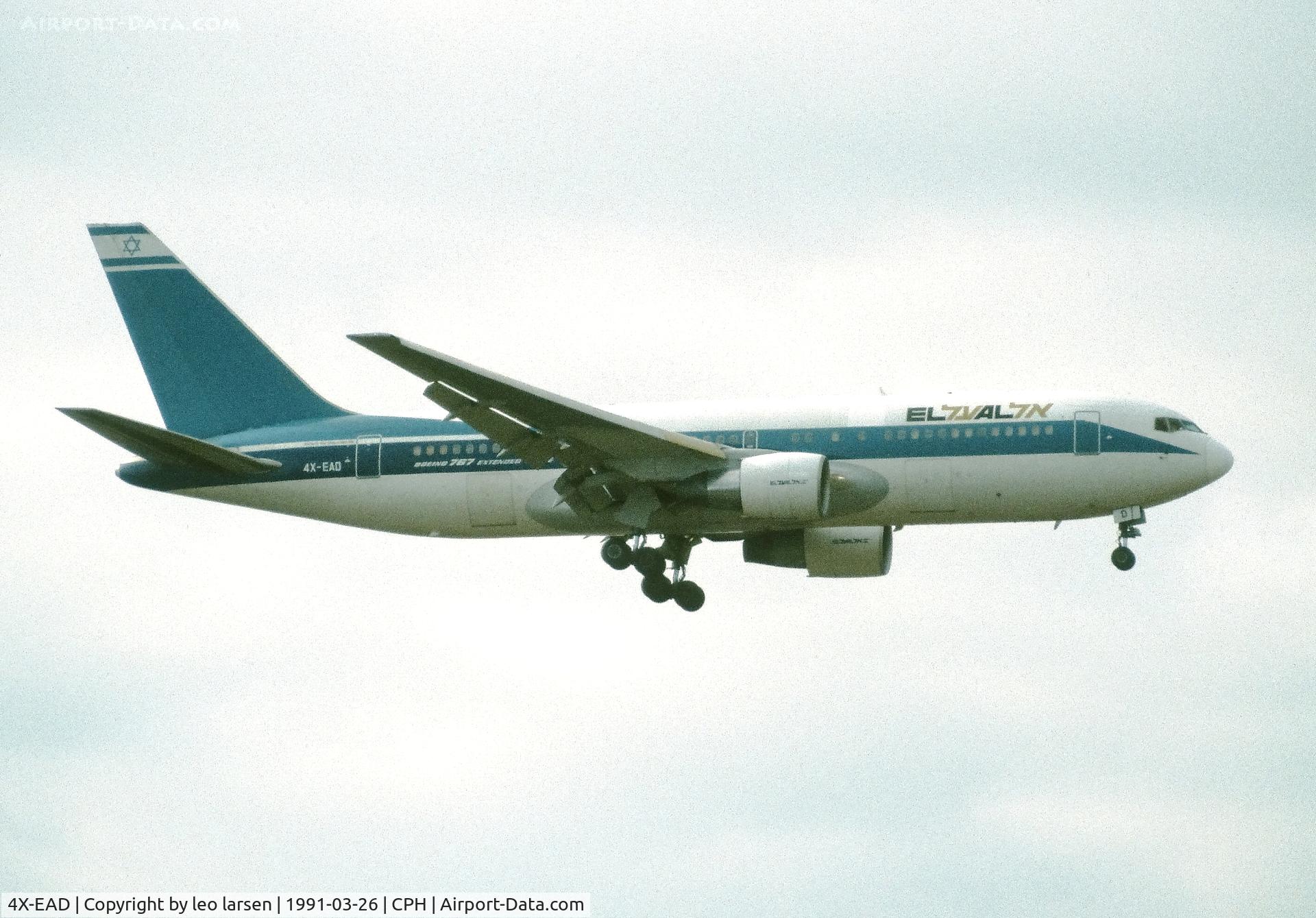 4X-EAD, 1984 Boeing 767-258/ER C/N 22975, Copenhagen 26.3.1991