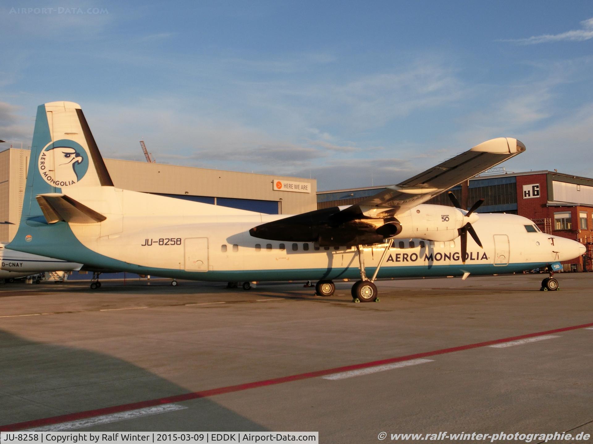 JU-8258, 1992 Fokker 50 C/N 20258, Fokker 50 F27 Mark 050 - M0 MNG Aero Mongolia - 20258 - JU-8258 - 18.09.2015 - CGN