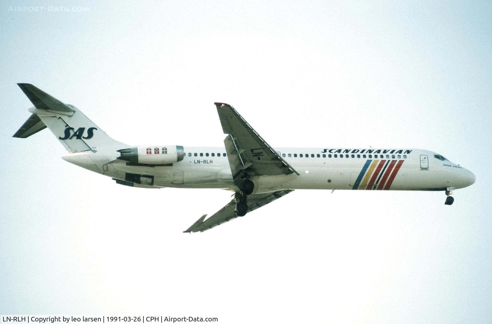 LN-RLH, 1977 Douglas DC-9-41 C/N 47748, Copenhagen 26.3.1991