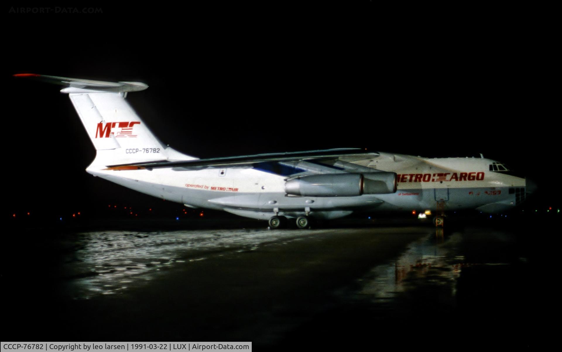 CCCP-76782, 1990 Ilyushin IL-76TD C/N 00934 98 971, Luxemburg 22.3.1991