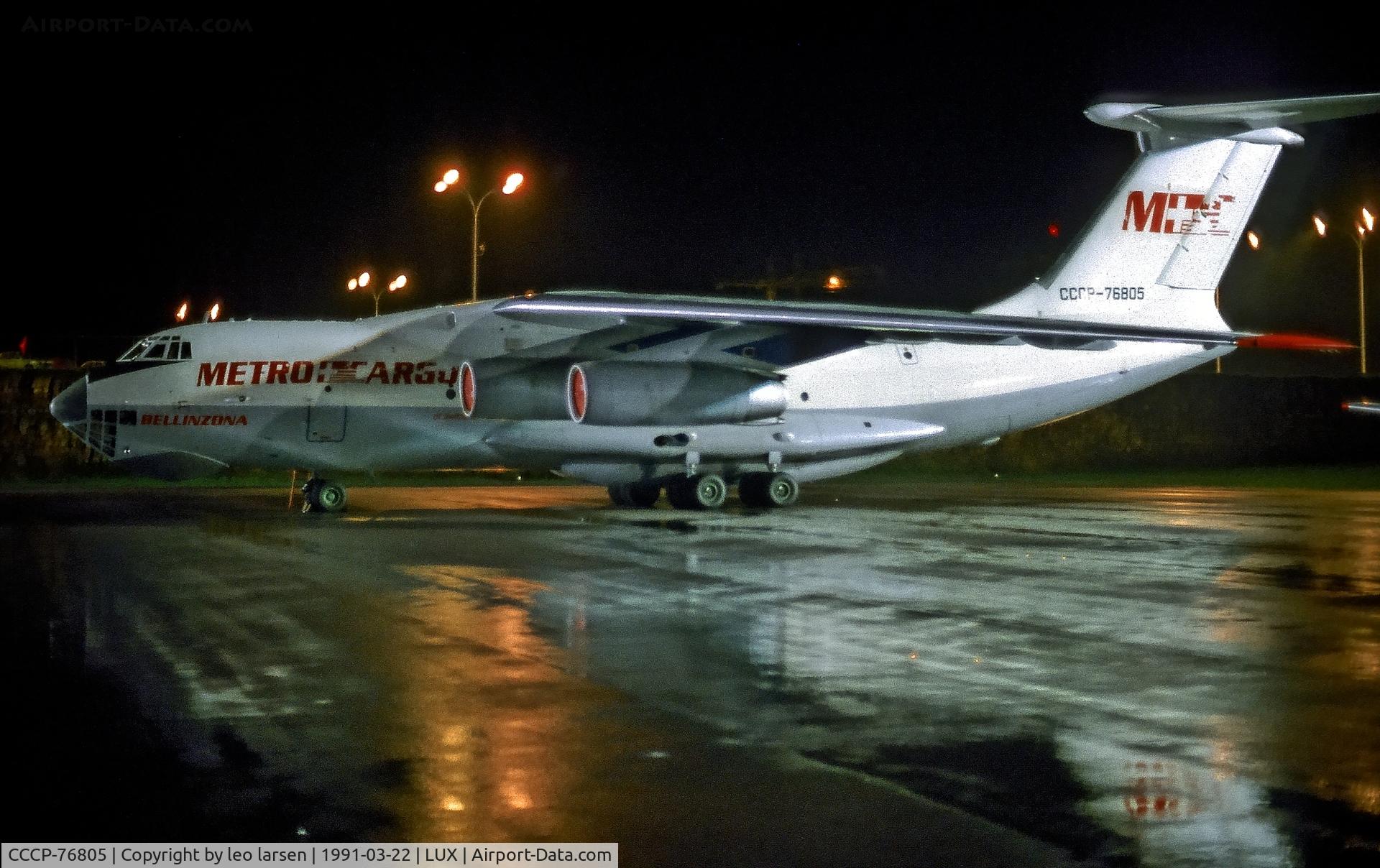 CCCP-76805, 1990 Ilyushin IL-76TD C/N 10034 03109, Luxemburg 22.3.1991