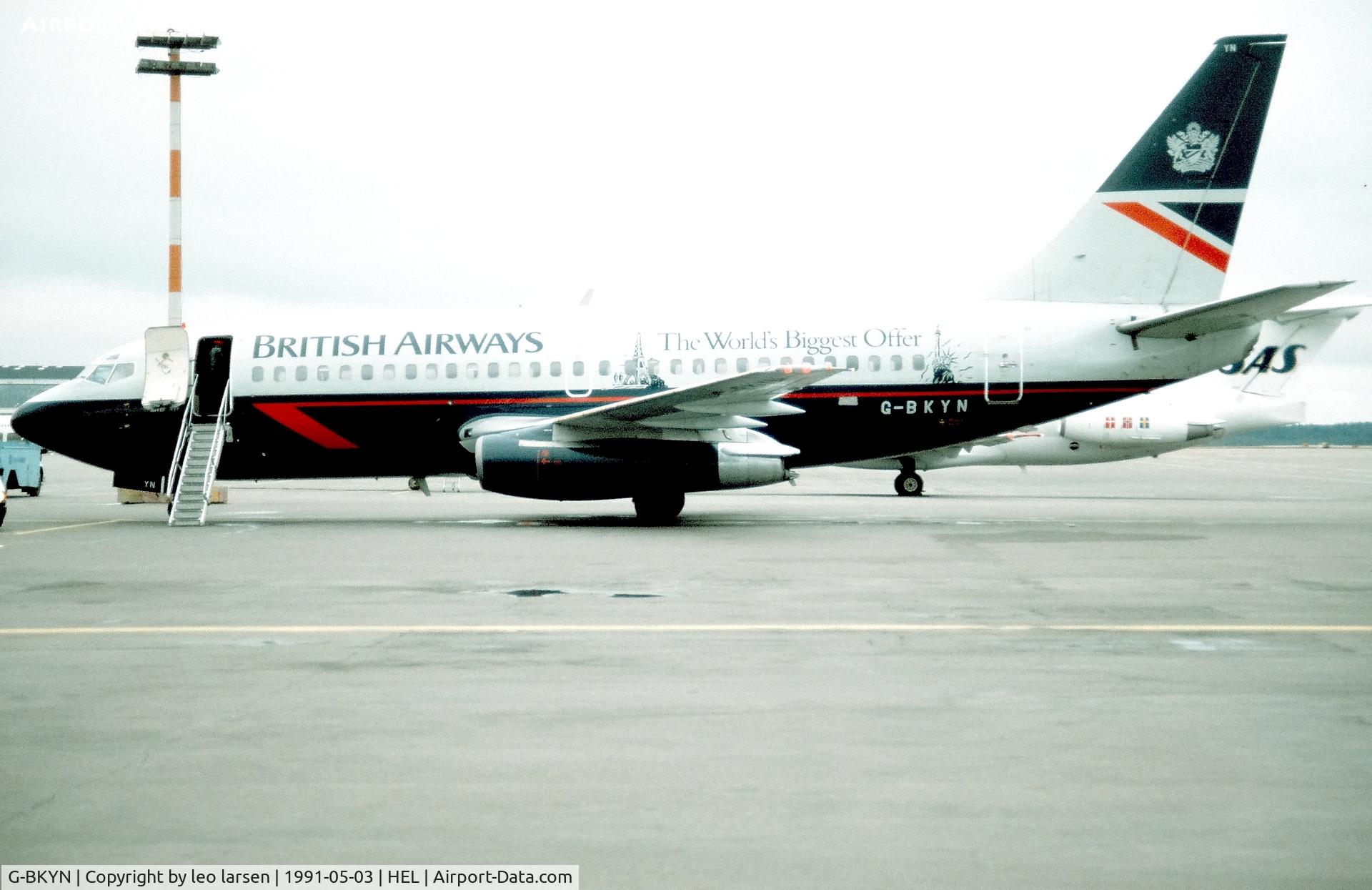 G-BKYN, 1985 Boeing 737-236 C/N 23172, Helsinki 3.5.1991