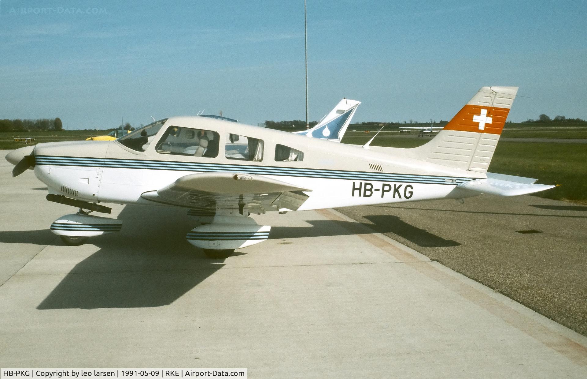 HB-PKG, 1986 Piper PA-28-181 Archer II C/N 2890008, Roskilde 9.5.1991