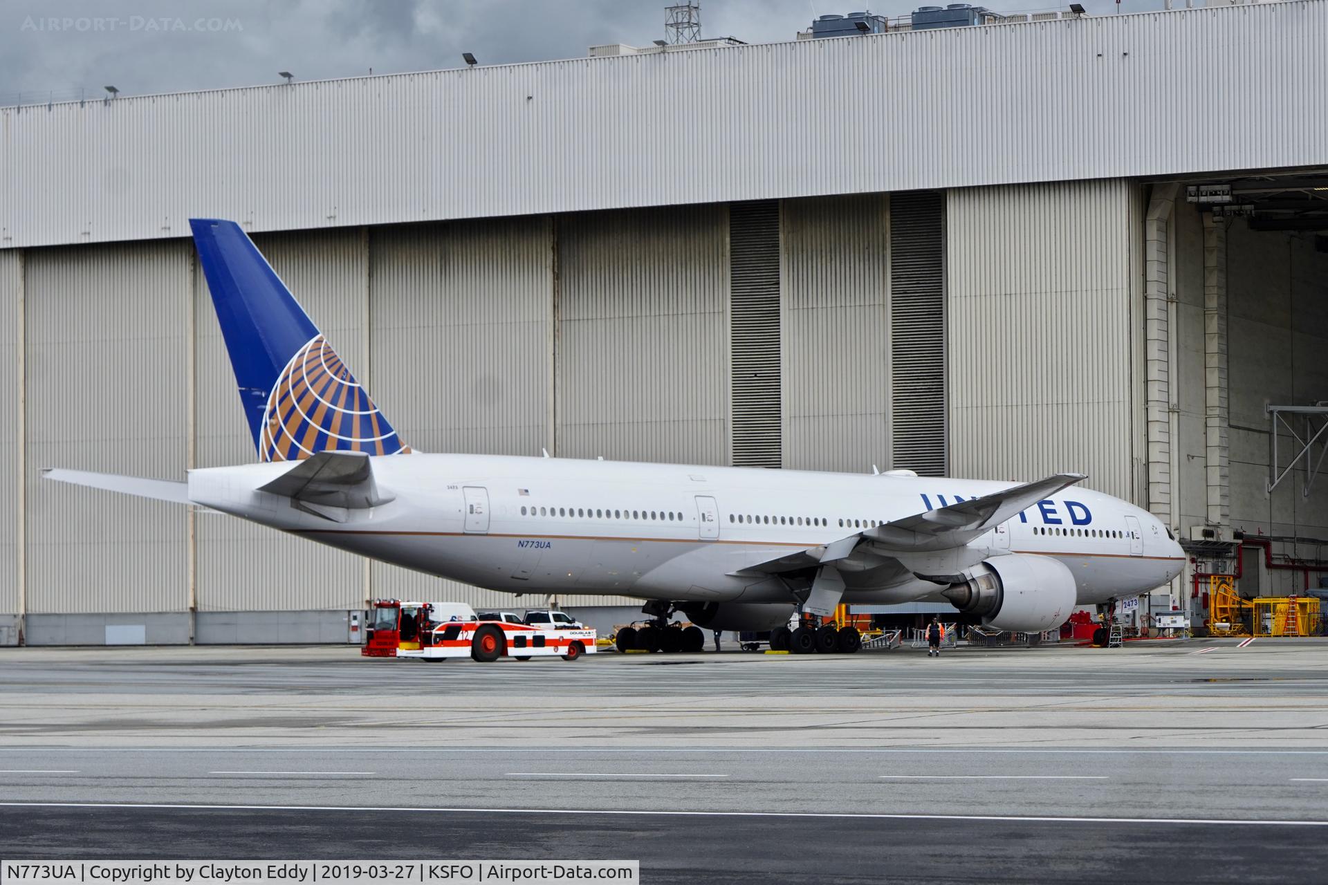 N773UA, 1995 Boeing 777-222 C/N 26929, SFO 2019.
