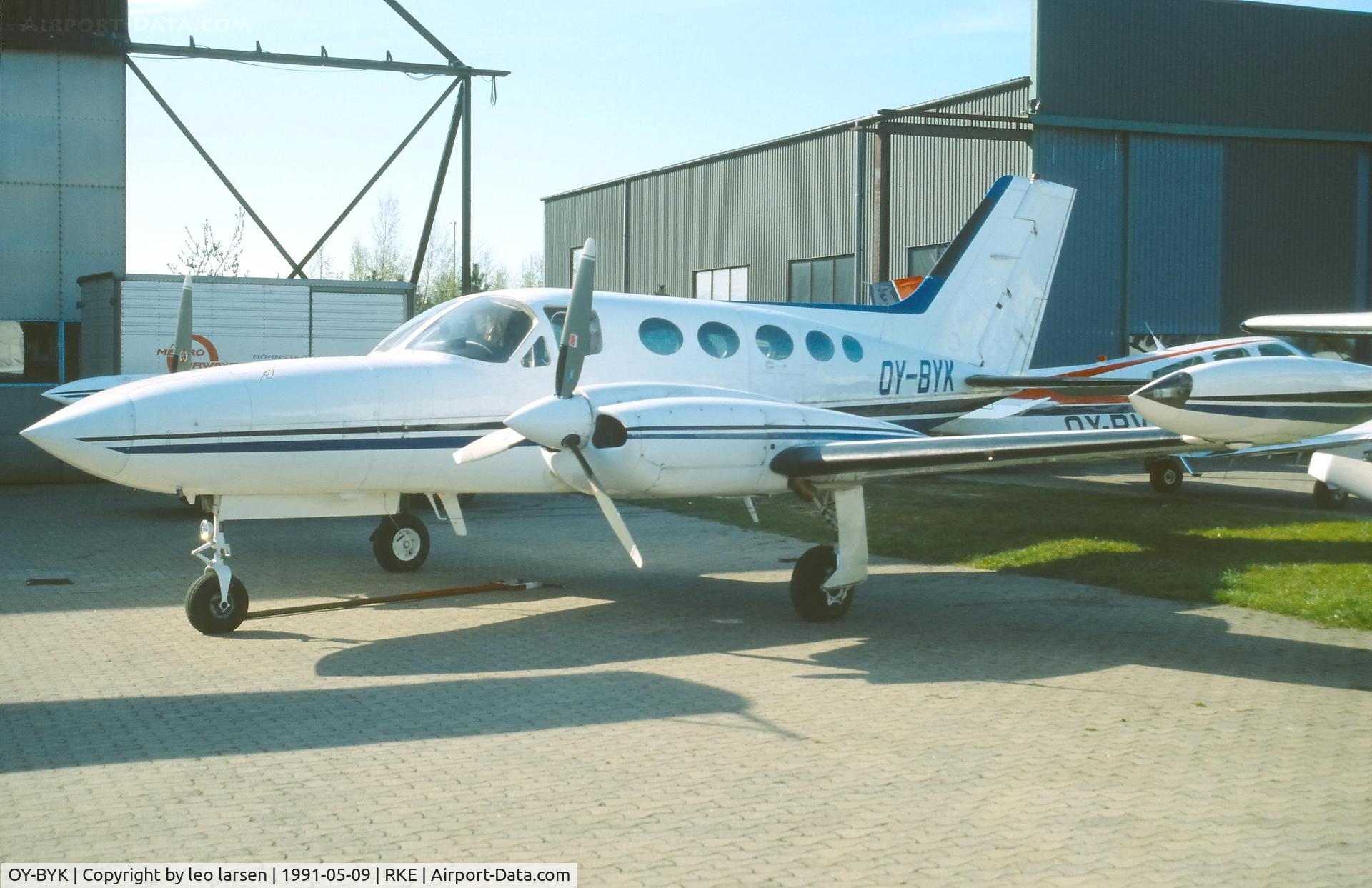 OY-BYK, 1974 Cessna 421B Golden Eagle C/N 421B0593, Roskilde 9.5.1991