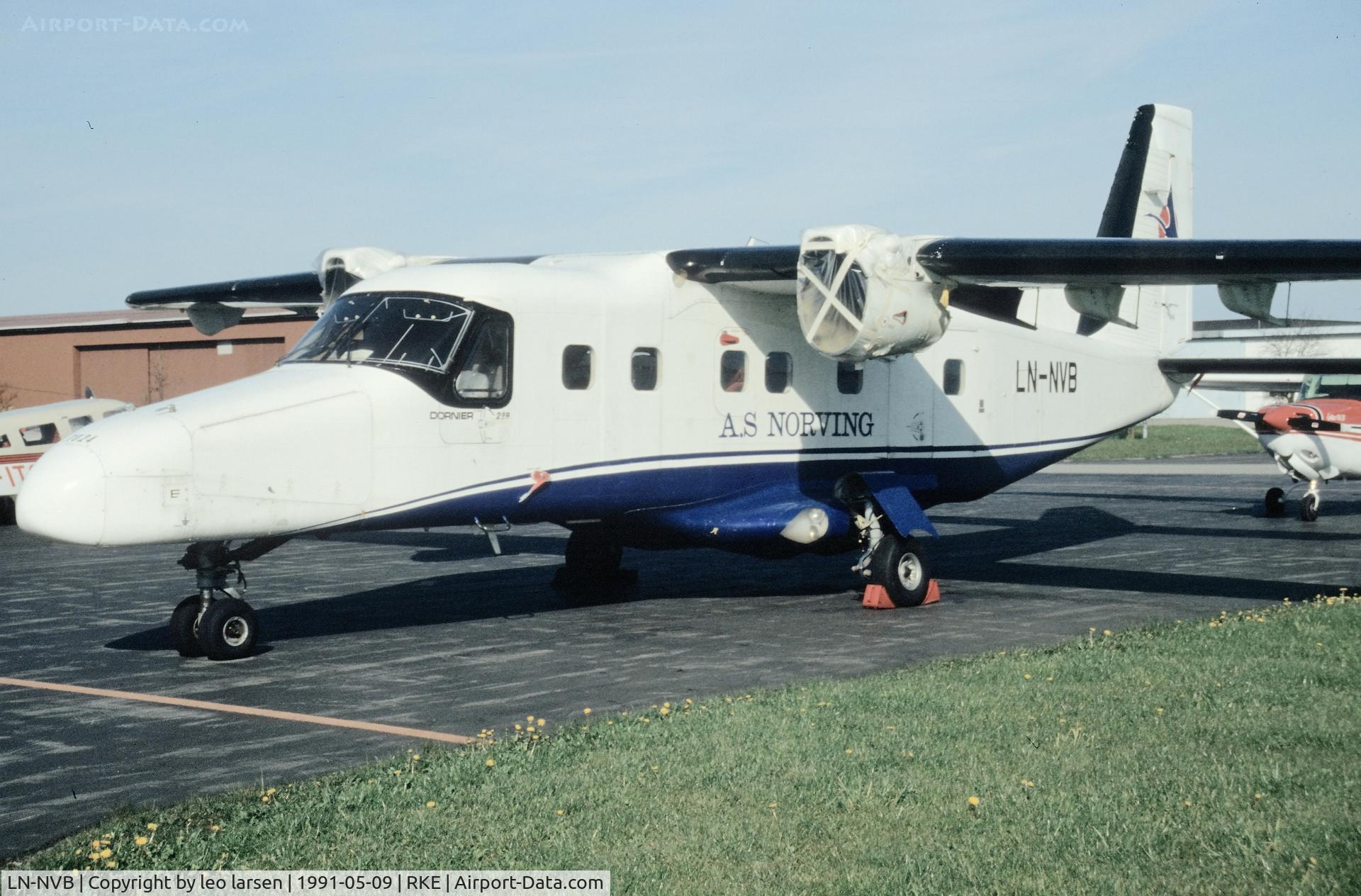 LN-NVB, 1984 Dornier 228-100 C/N 7024, Roskilde 9.5.1991