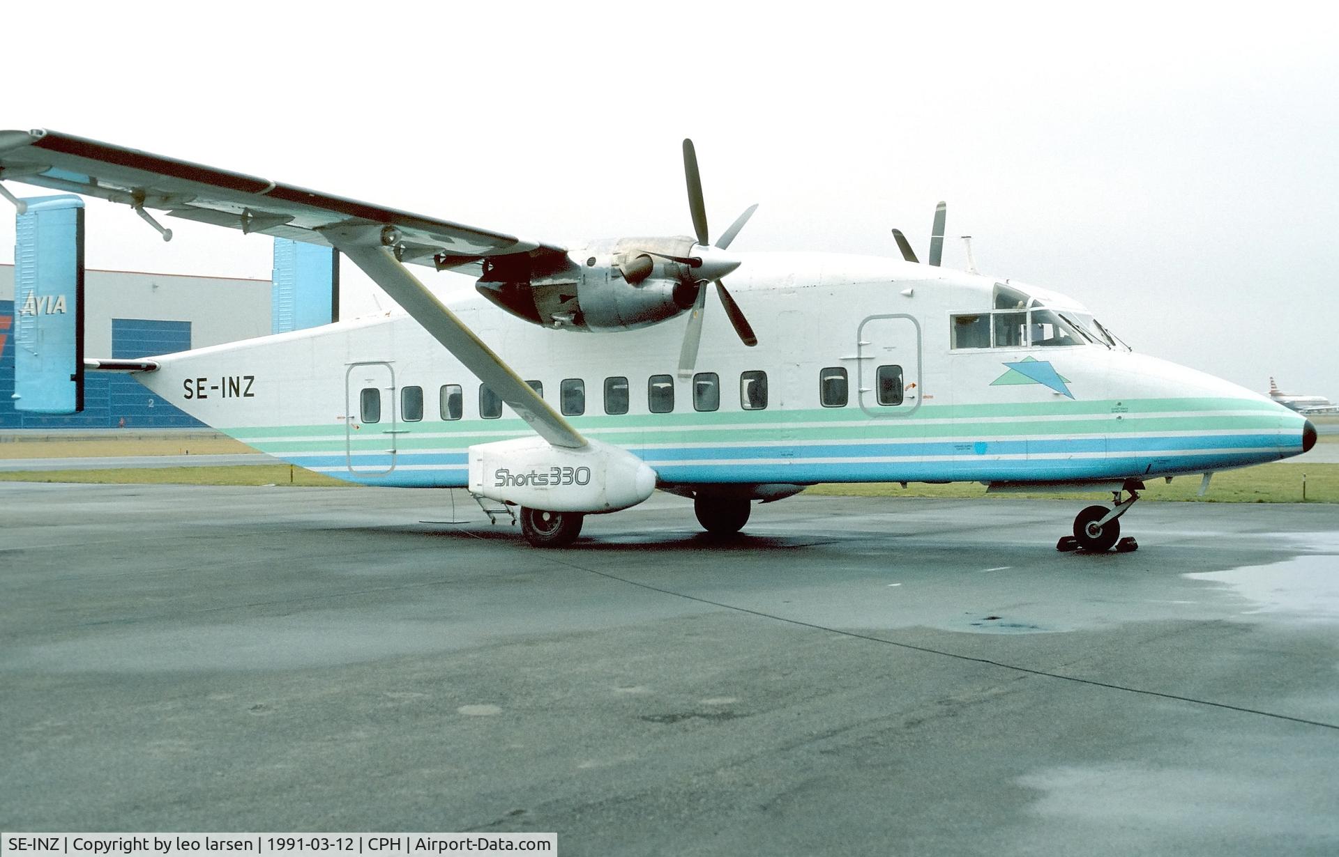 SE-INZ, 1984 Short 360-100 C/N SH.3097, Copenhagen 12.3.1991