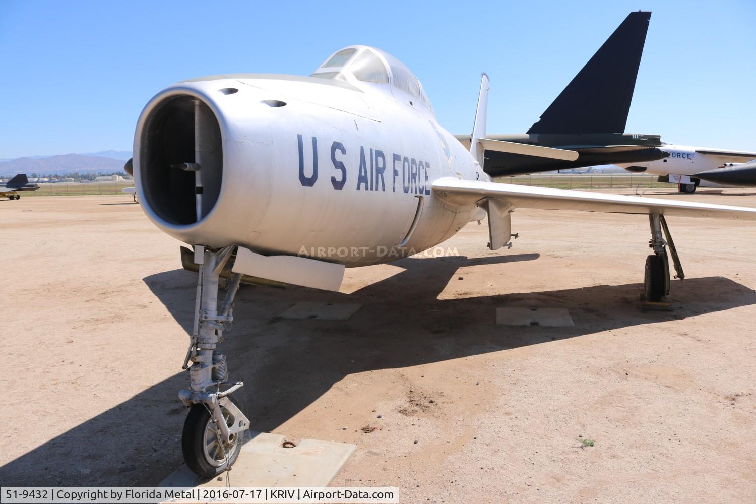 51-9432, 1951 General Motors F-84F Thunderstreak C/N Not found 51-9432, F-84F