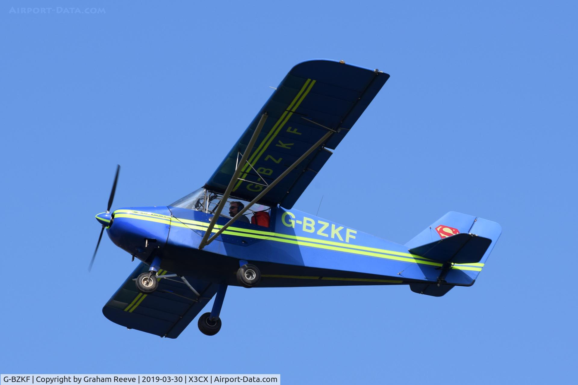 G-BZKF, 2000 Rans S-6ES Coyote II C/N PFA 204-13610, Departing from Northrepps.