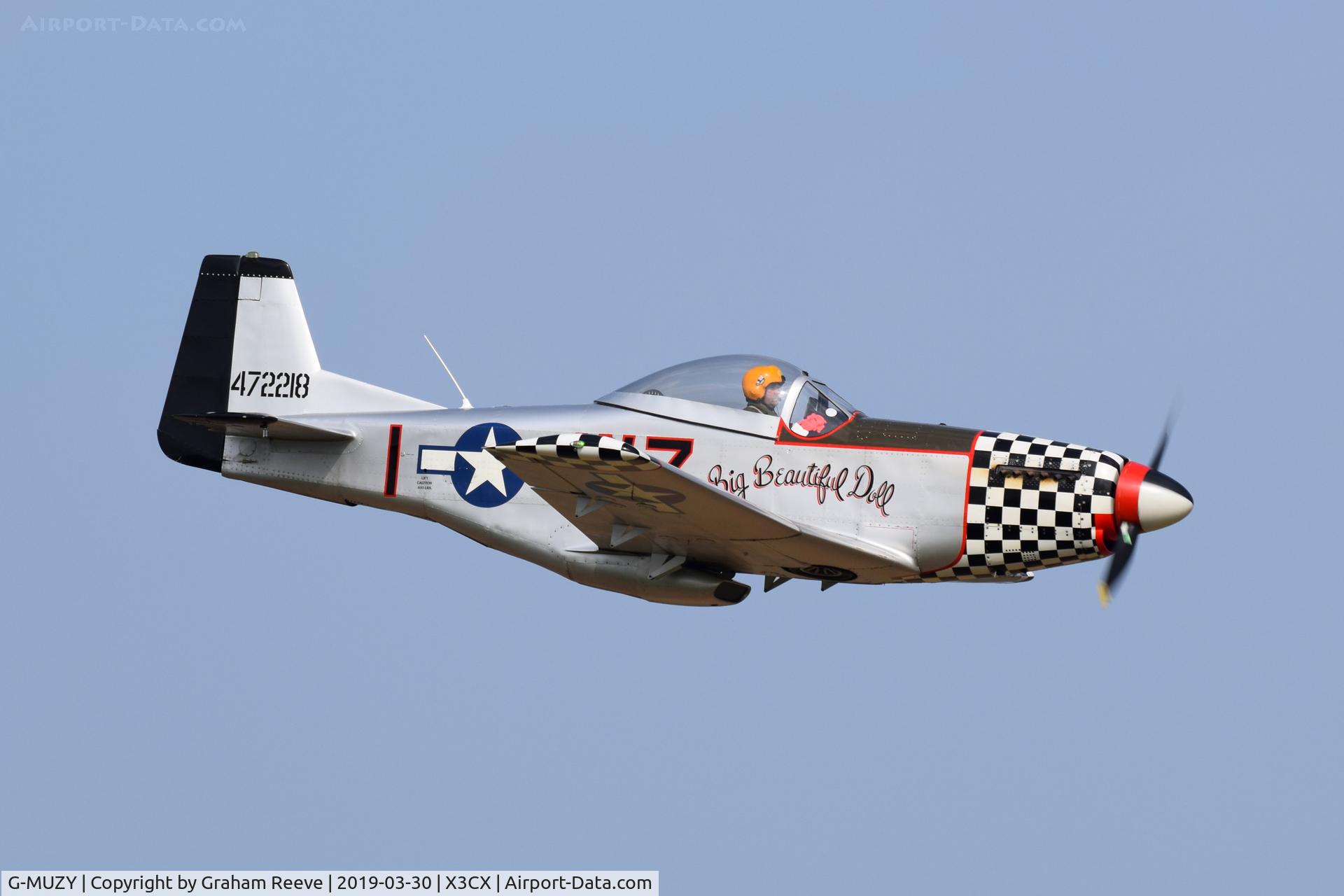 G-MUZY, 2008 Titan T-51 Mustang C/N LAA 355-14831, Over head at Northrepps.