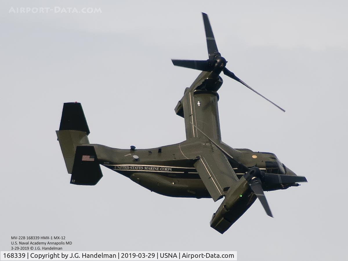 168339, 2014 Bell-Boeing MV-22B Osprey C/N D0242, Banking away.