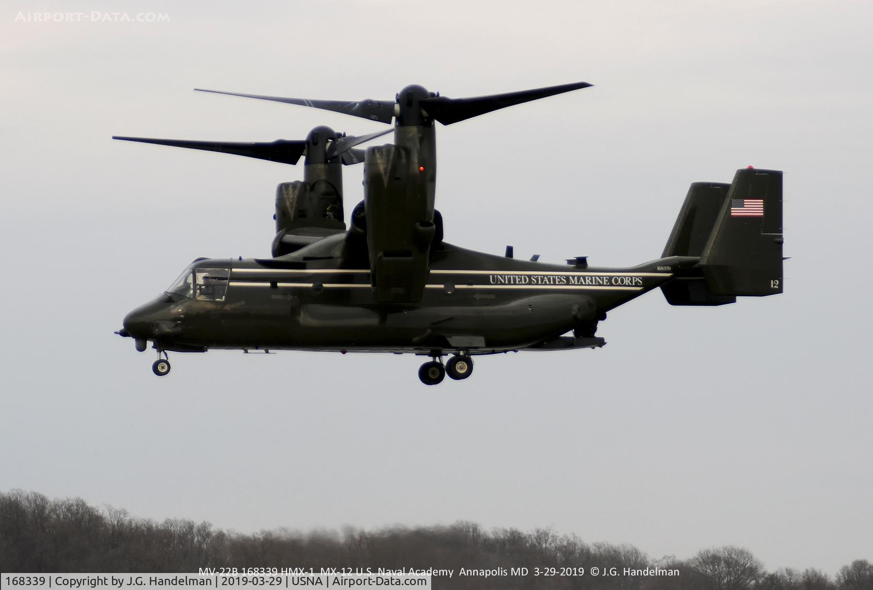168339, 2014 Bell-Boeing MV-22B Osprey C/N D0242, Landing mode.