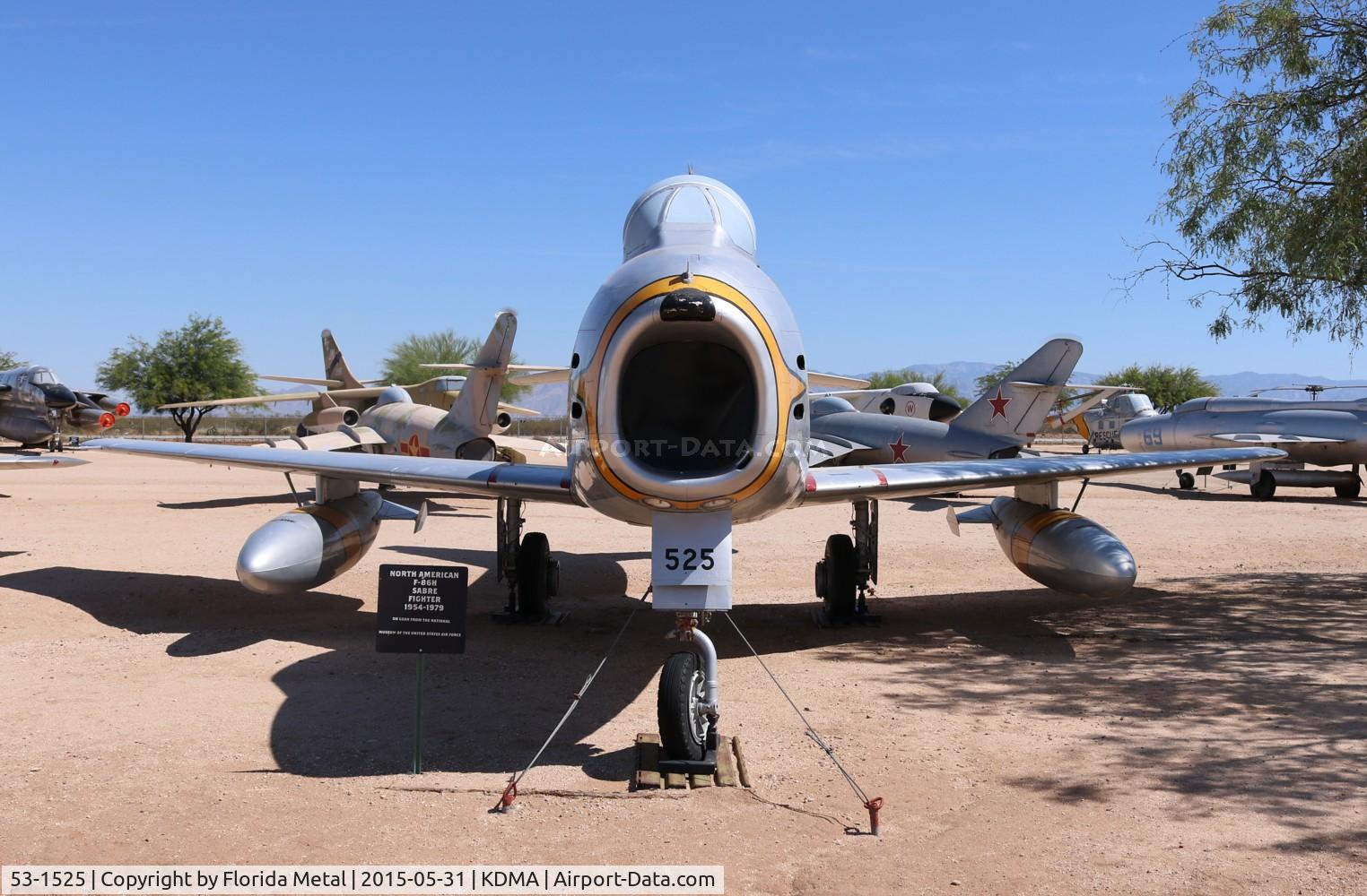 53-1525, 1953 North American F-86H Sabre C/N 203-297, F-86H