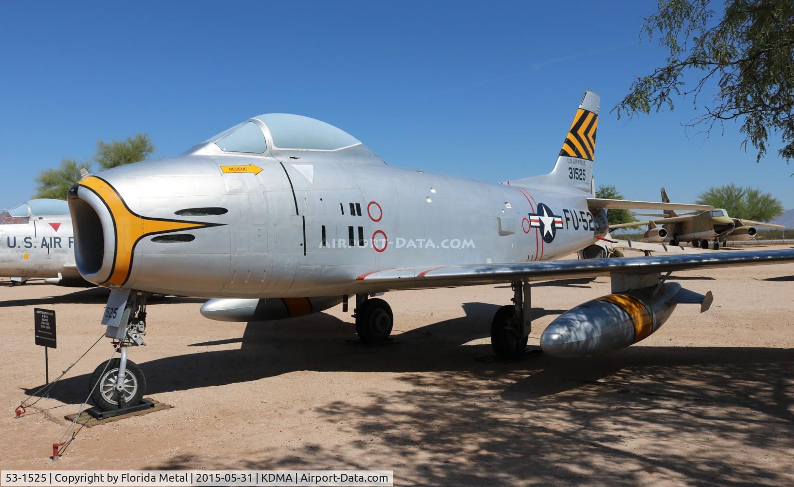 53-1525, 1953 North American F-86H Sabre C/N 203-297, F-86H
