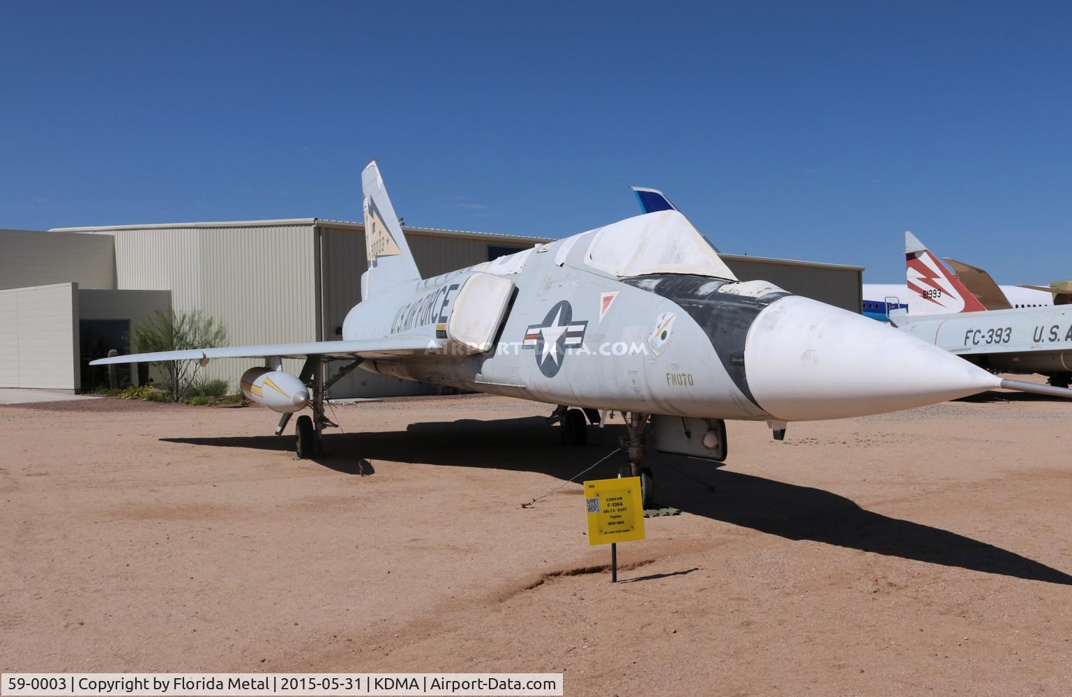 59-0003, 1959 Convair F-106A Delta Dart C/N 8-14-132, F-106A