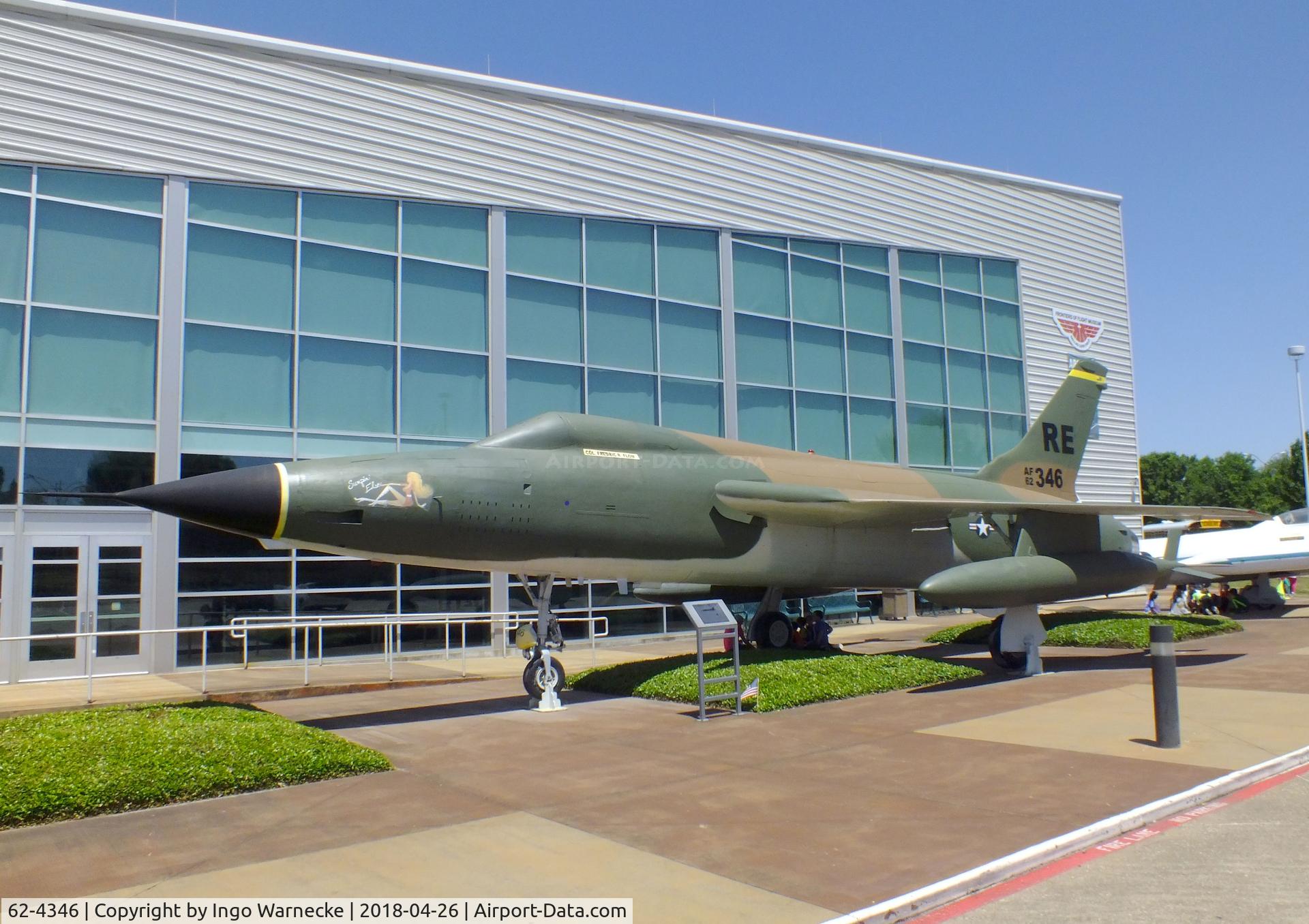 62-4346, 1962 Republic F-105D Thunderchief C/N D525, Republic F-105D Thunderchief at the Frontiers of Flight Museum, Dallas TX