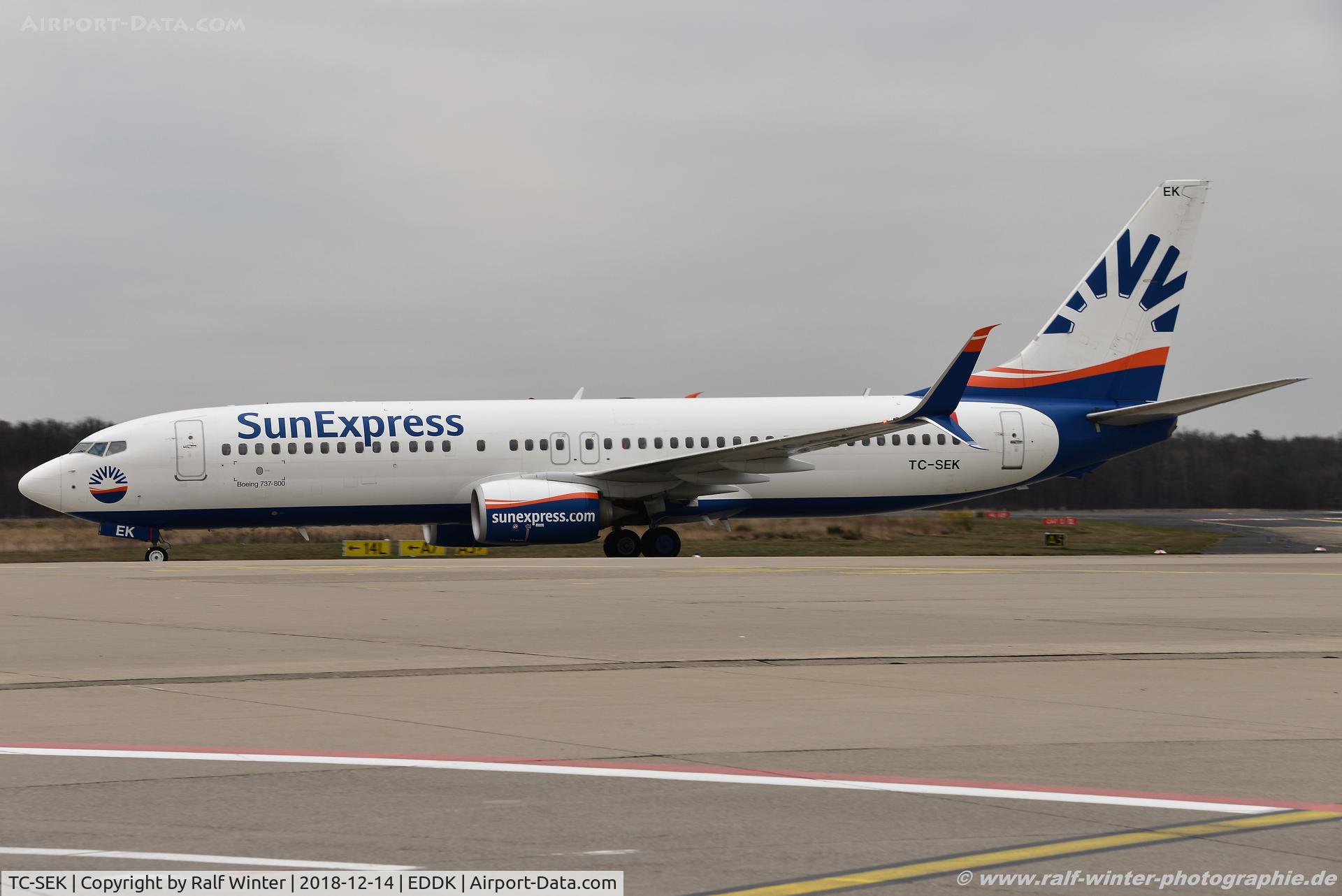 TC-SEK, 2015 Boeing 737-8HC C/N 61172, Boeing 737-8HC(W) - XQ SXS SunExpress - 61172 - TC-SEK - 14.12.2018 - CGN