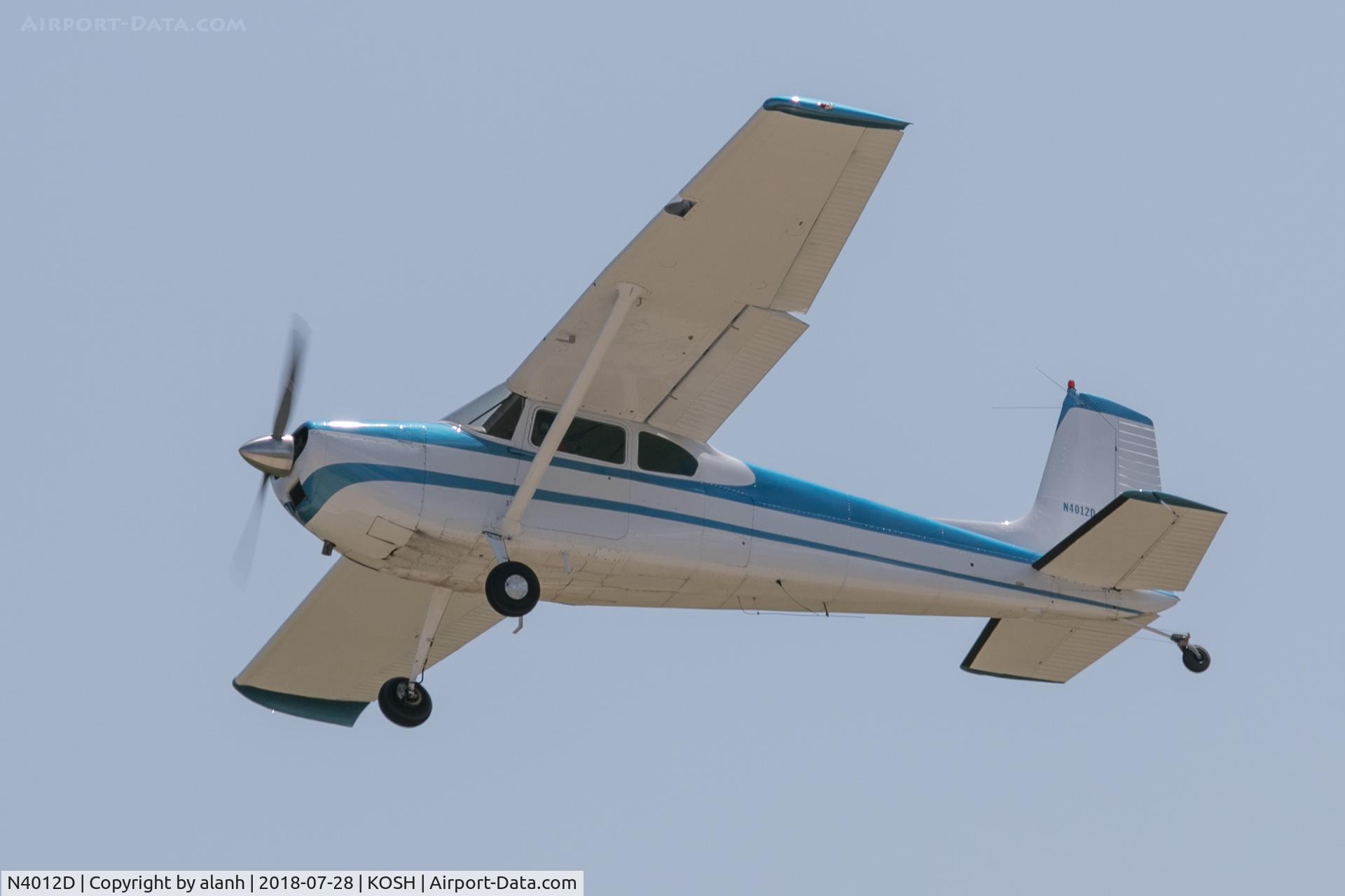 N4012D, 1957 Cessna 182A Skylane C/N 34712, Departing AirVenture 2018