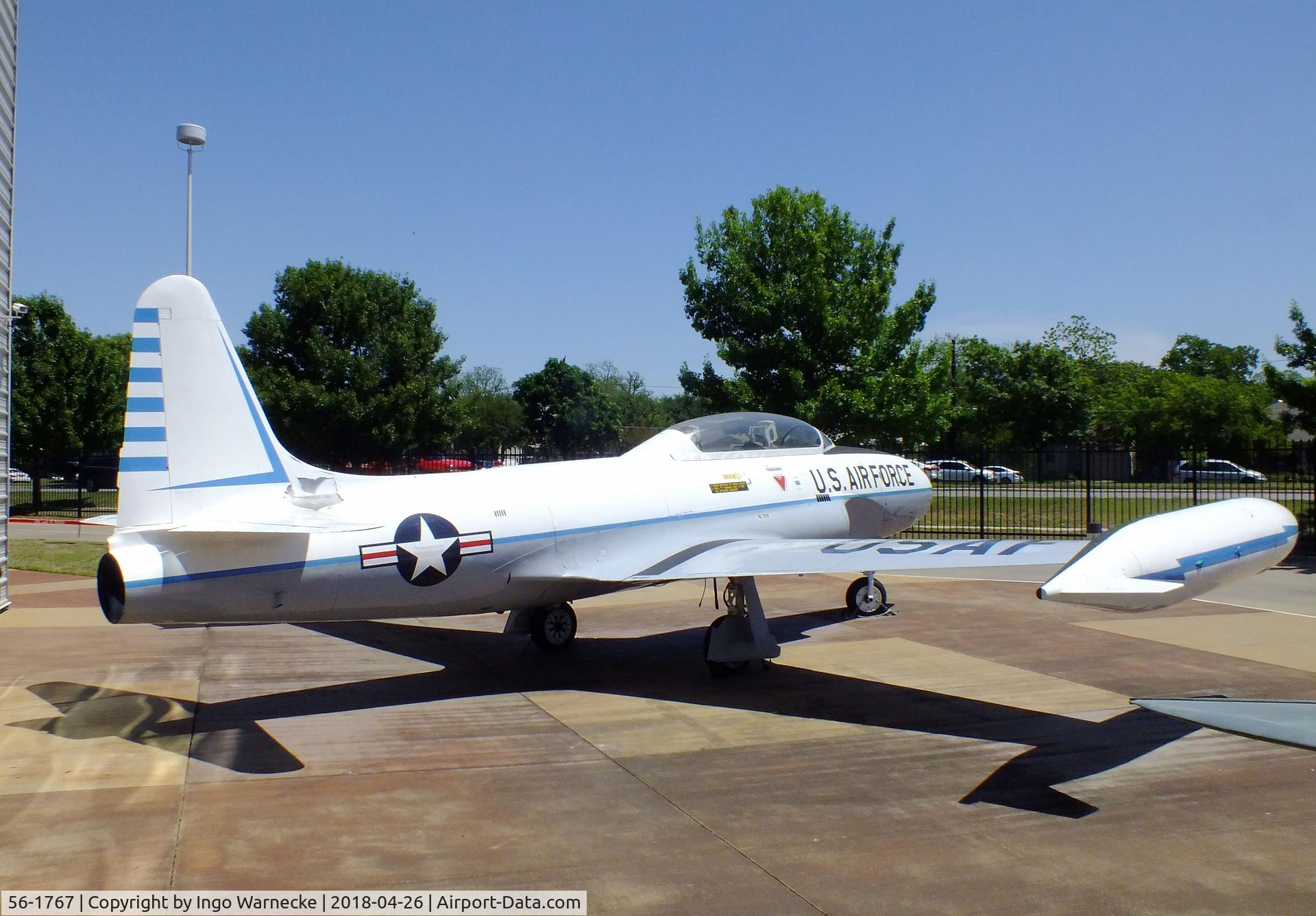 56-1767, 1956 Lockheed T-33A Shooting Star C/N 580-1117, Lockheed T-33A at the Frontiers of Flight Museum, Dallas TX