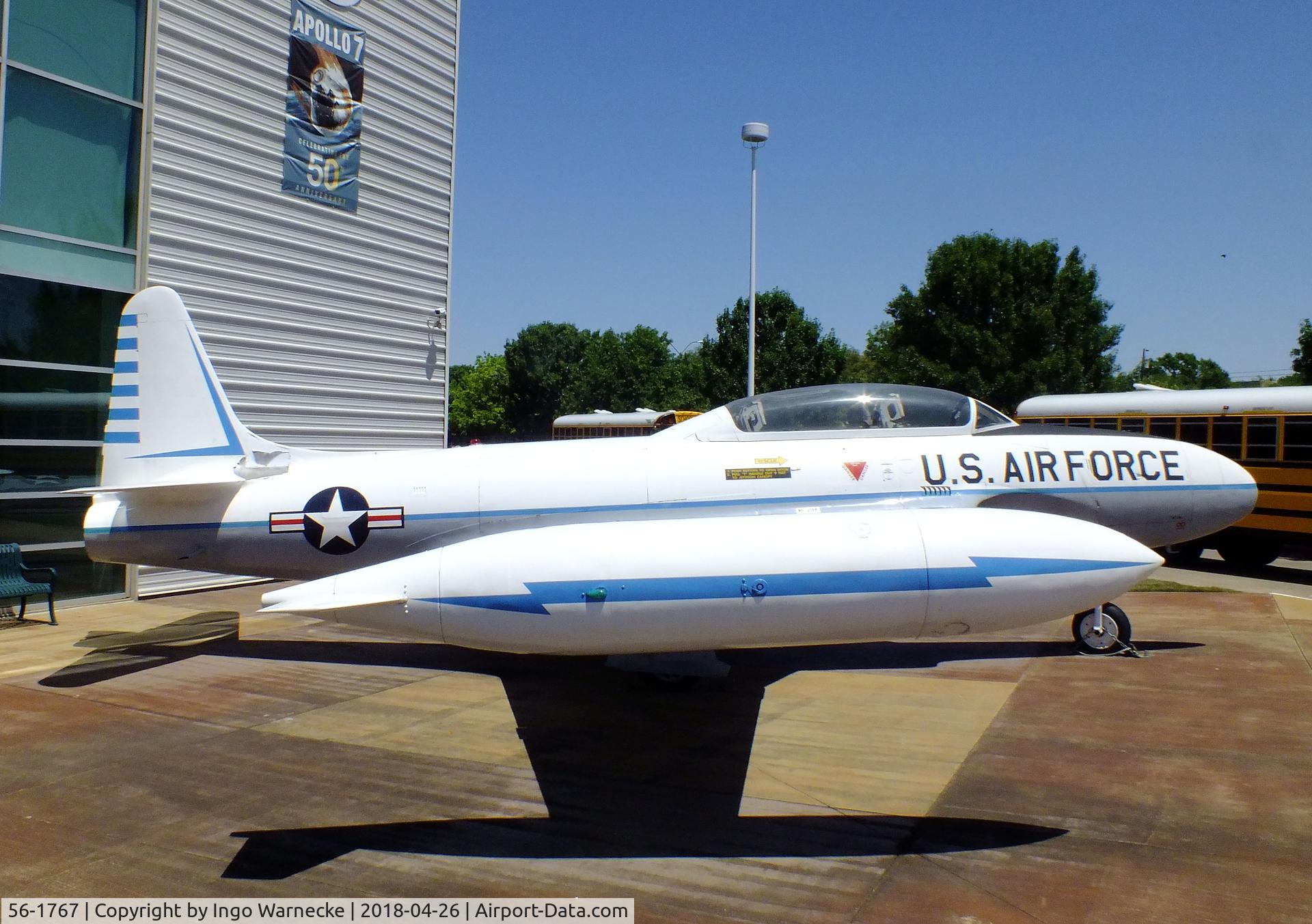 56-1767, 1956 Lockheed T-33A Shooting Star C/N 580-1117, Lockheed T-33A at the Frontiers of Flight Museum, Dallas TX