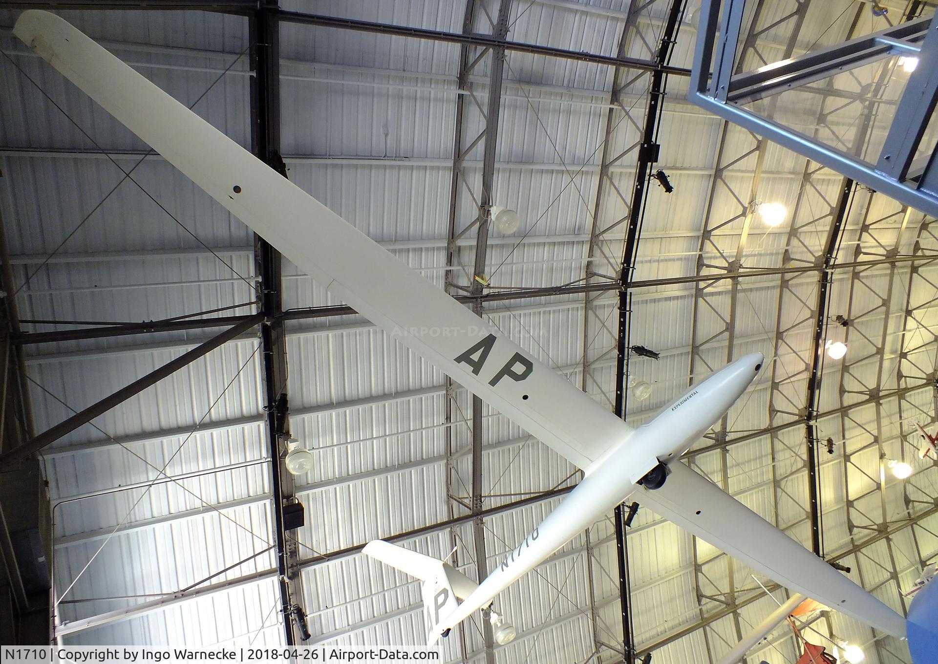 N1710, 1967 Glasflugel BS-1 C/N 9, Glasflügel BS-1 at the Frontiers of Flight Museum, Dallas TX