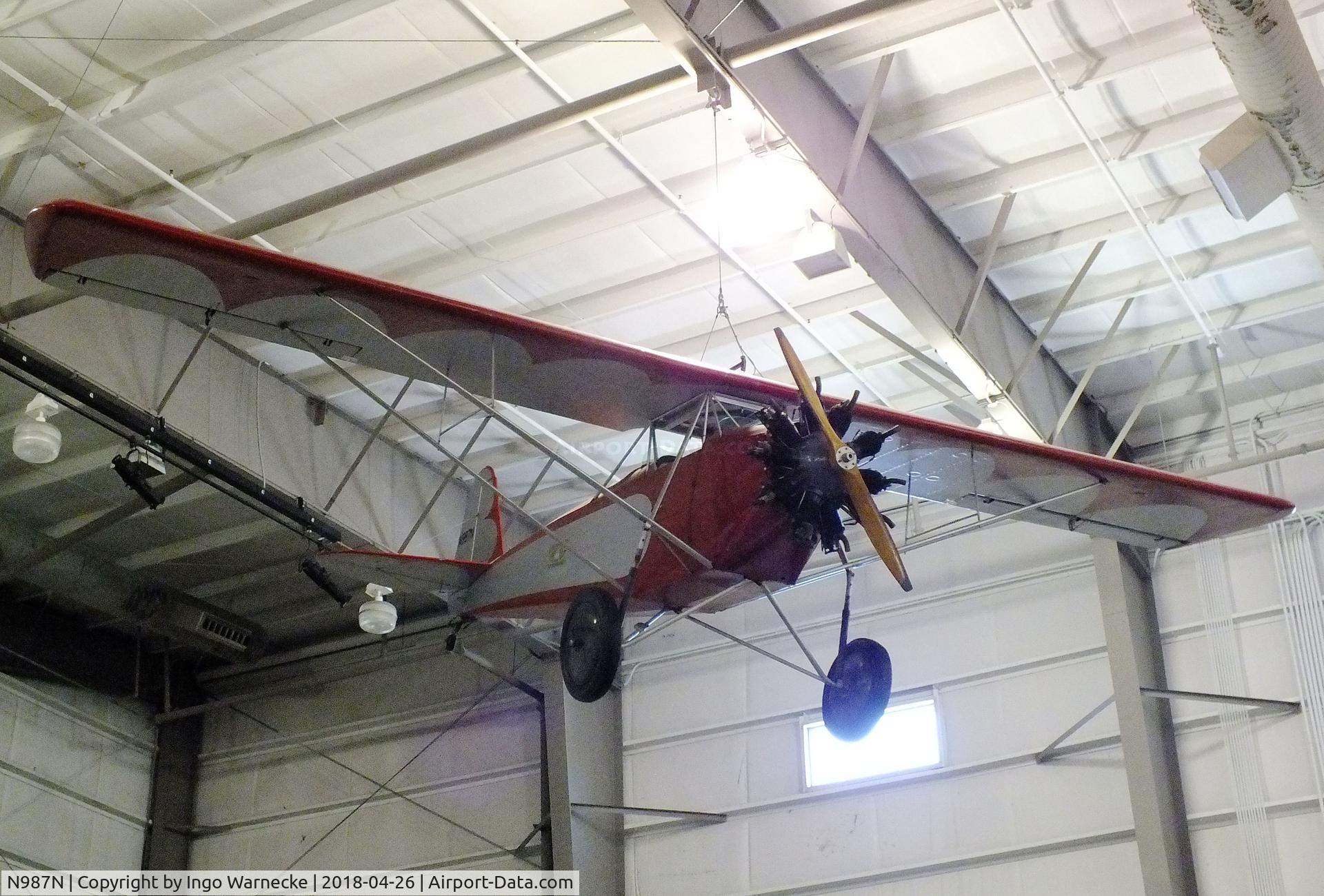 N987N, 1990 Temple Sportsman C/N 107R, Texas-Temple Sportsman, rebuilt in 1990 with different engine, at the Frontiers of Flight Museum, Dallas TX