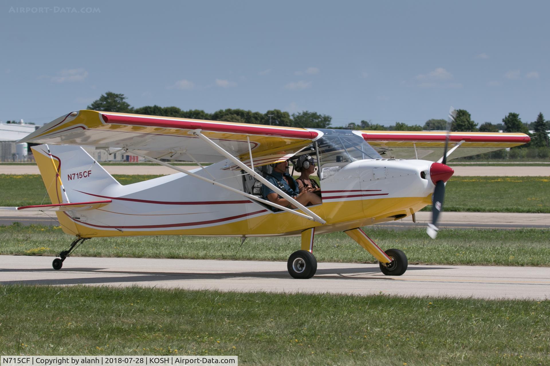 N715CF, Rans S-6S Coyote II C/N 11071842-S, Taxiing for departure, AirVenture 2018