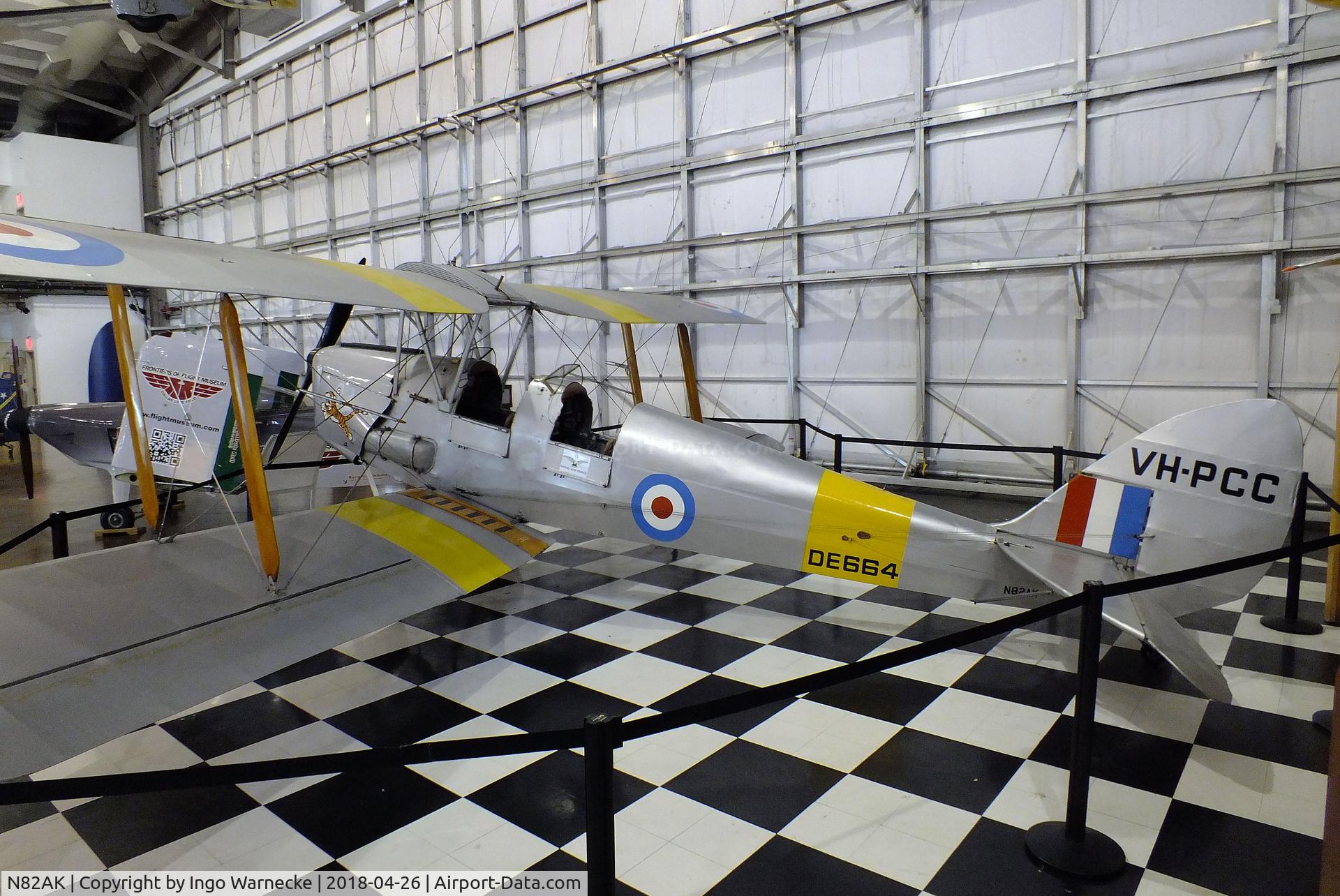 N82AK, 1940 De Havilland DH-82A Tiger Moth II Tiger Moth II C/N 85605, De Havilland D.H.82A Tiger Moth at the Frontiers of Flight Museum, Dallas TX