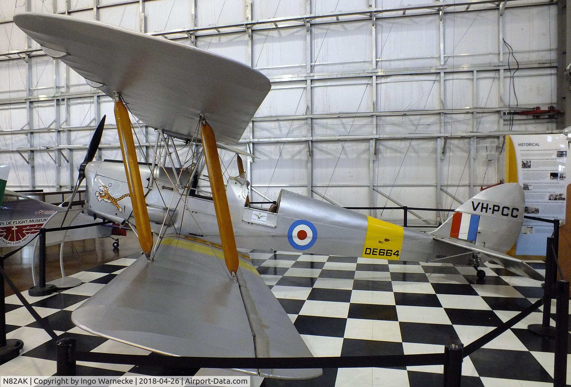 N82AK, 1940 De Havilland DH-82A Tiger Moth II Tiger Moth II C/N 85605, De Havilland D.H.82A Tiger Moth at the Frontiers of Flight Museum, Dallas TX