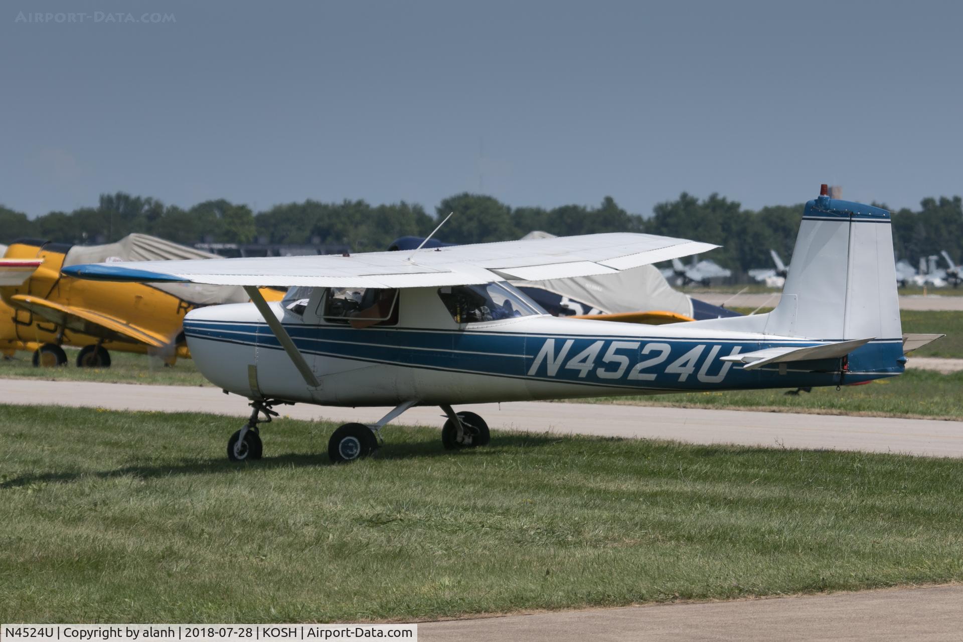 N4524U, 1964 Cessna 150D C/N 15060524, Taxiing to park, AirVenture 2018