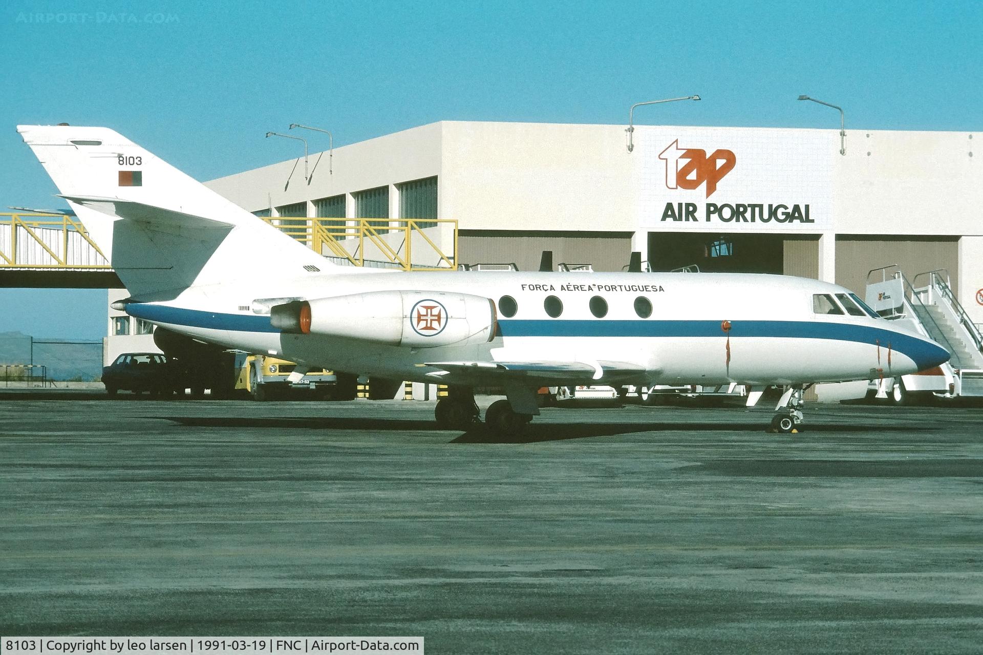 8103, 1969 Dassault Falcon (Mystere) 20DC C/N 217, Funchal  19.3.1991