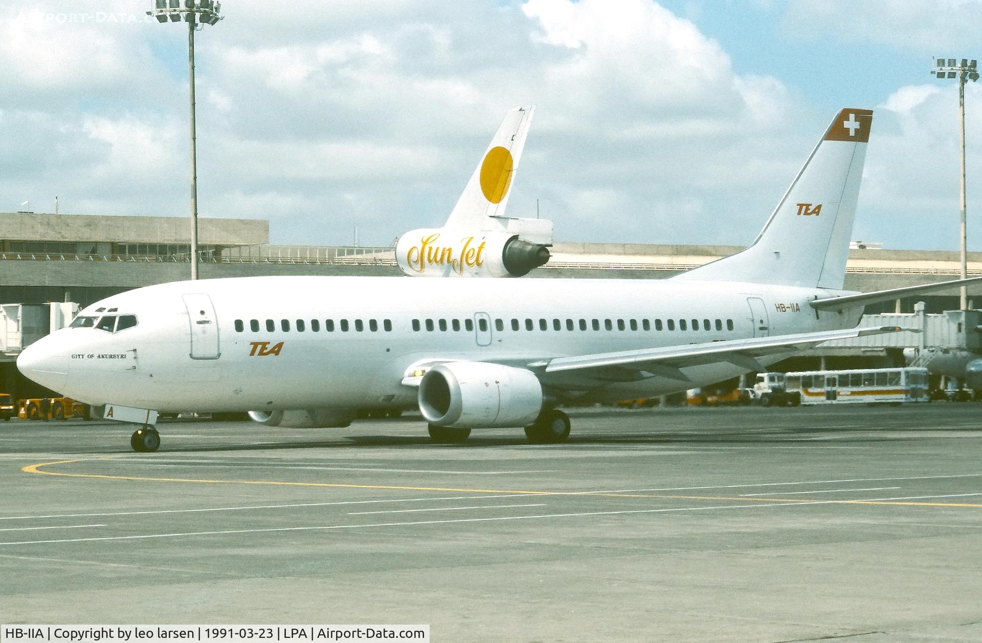 HB-IIA, 1989 Boeing 737-3M8 C/N 24023, Las Palmas 23.3.1991