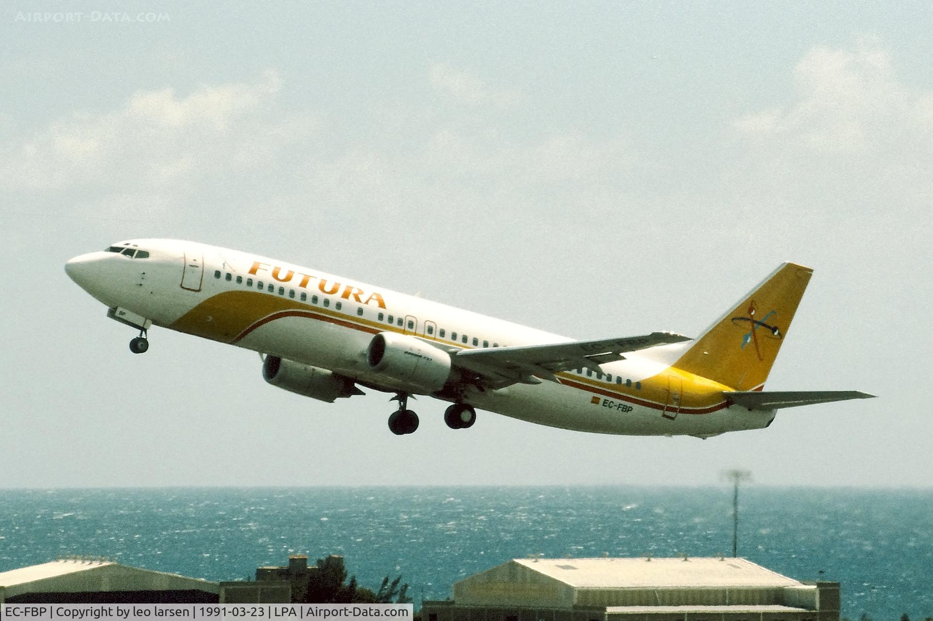EC-FBP, 1990 Boeing 737-4YO C/N 24690, Las Palmas 23.3.1991