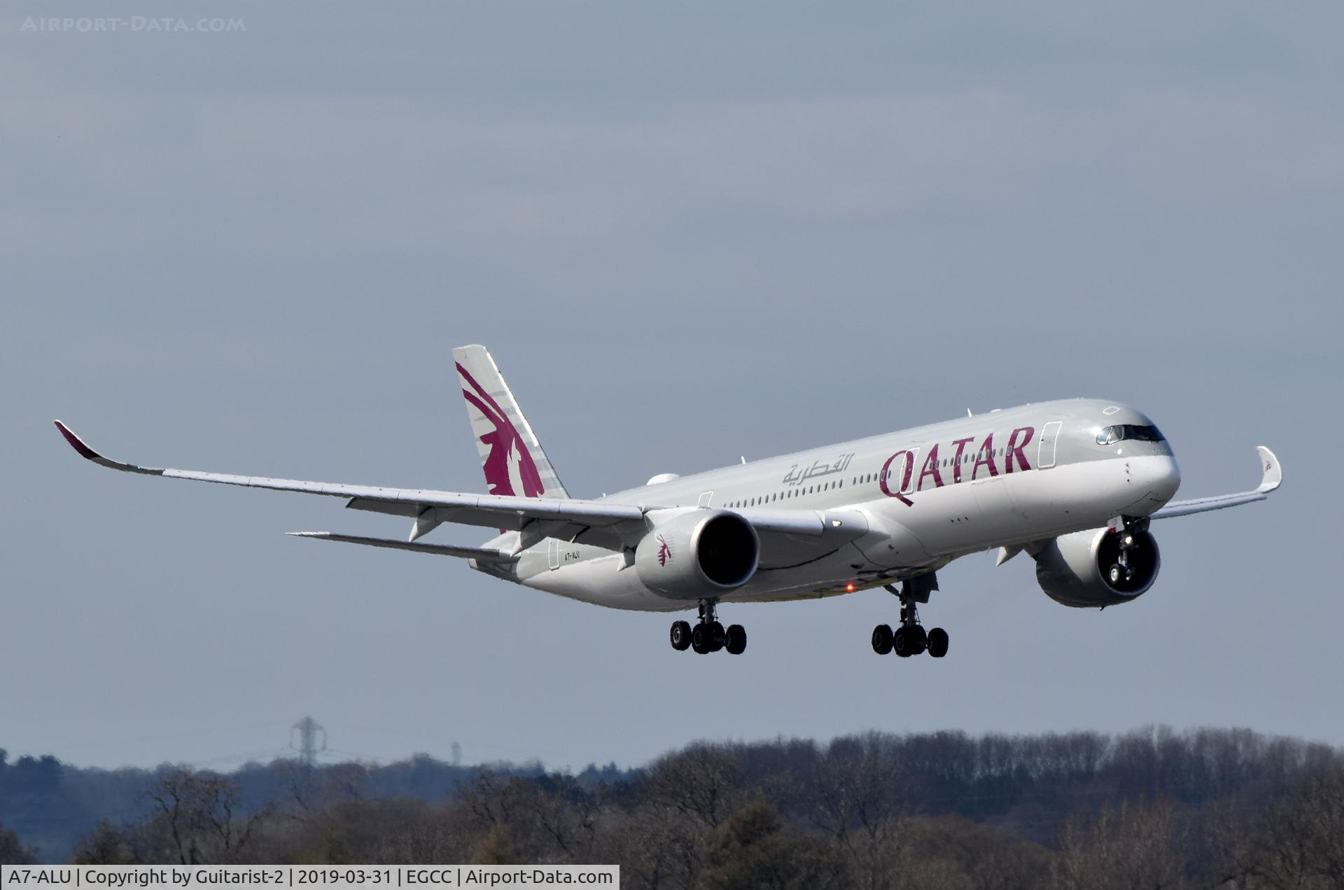 A7-ALU, 2018 Airbus A350-941 C/N 100, At Manchester