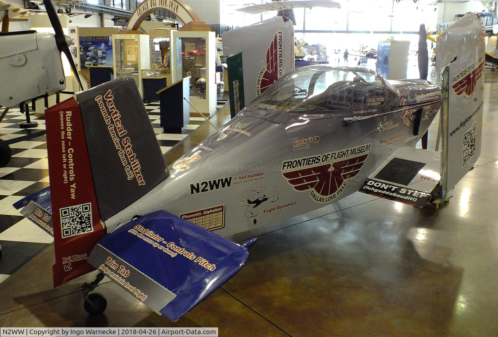 N2WW, 1974 Thorp T-18 Tiger C/N 772, Thorp T-18 at the Frontiers of Flight Museum, Dallas TX