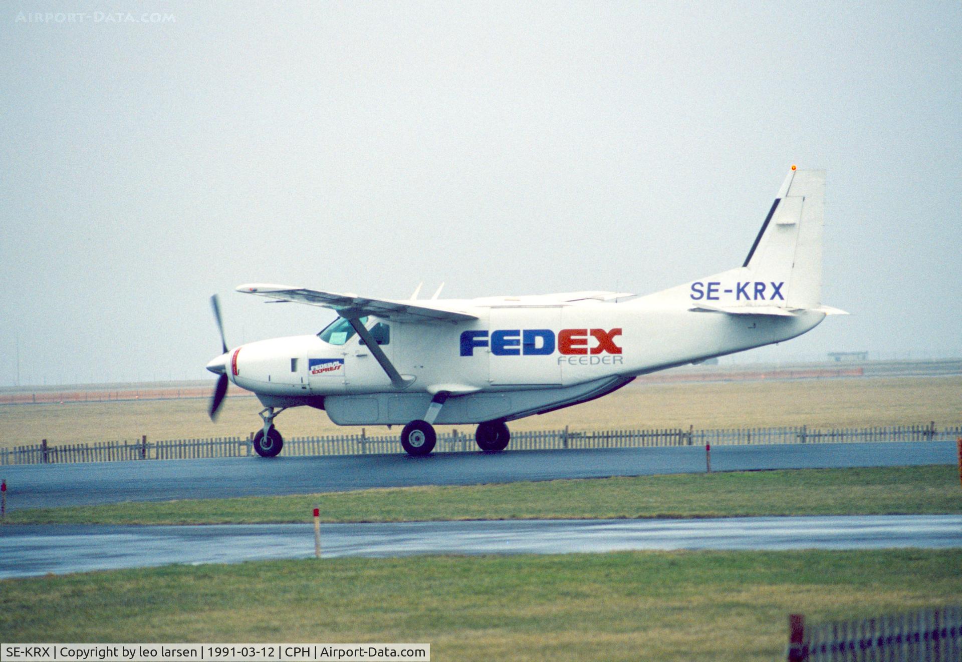 SE-KRX, 1985 Cessna 208A Cargomaster C/N 20800016, Copenhagen 12.3.1991