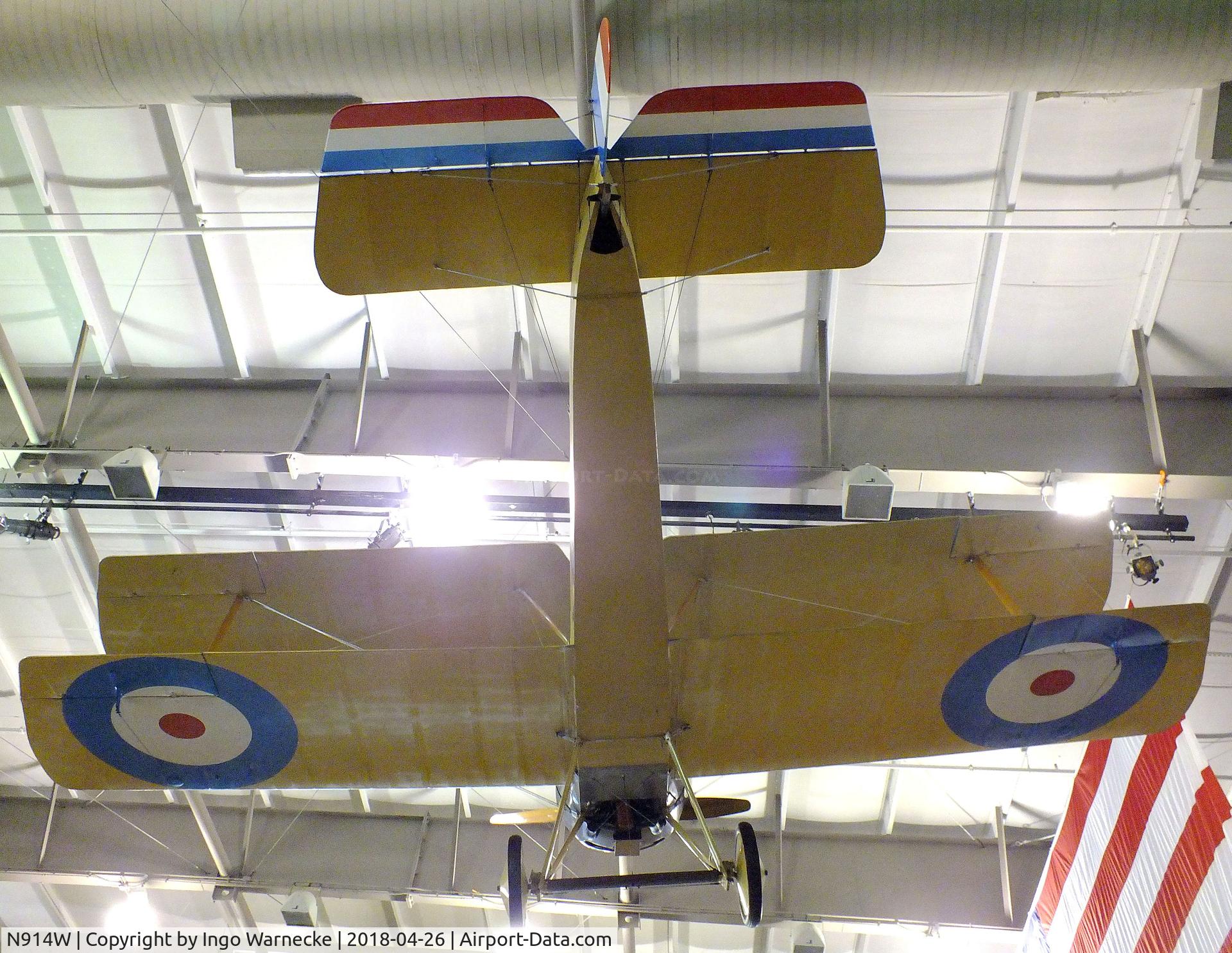N914W, 1985 Sopwith Pup Replica C/N NCH1, Sopwith Pup replica at the Frontiers of Flight Museum, Dallas TX