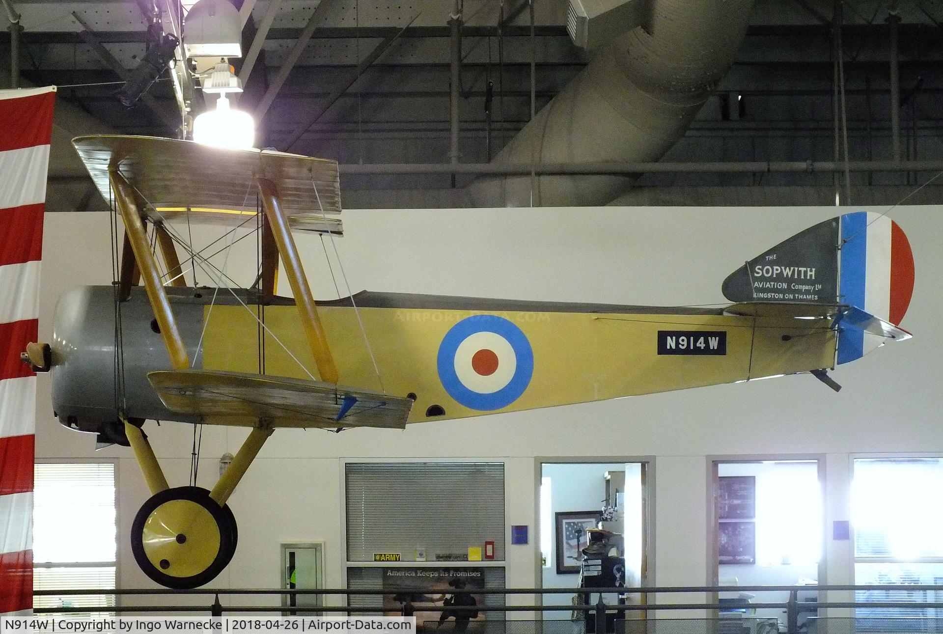 N914W, 1985 Sopwith Pup Replica C/N NCH1, Sopwith Pup replica at the Frontiers of Flight Museum, Dallas TX