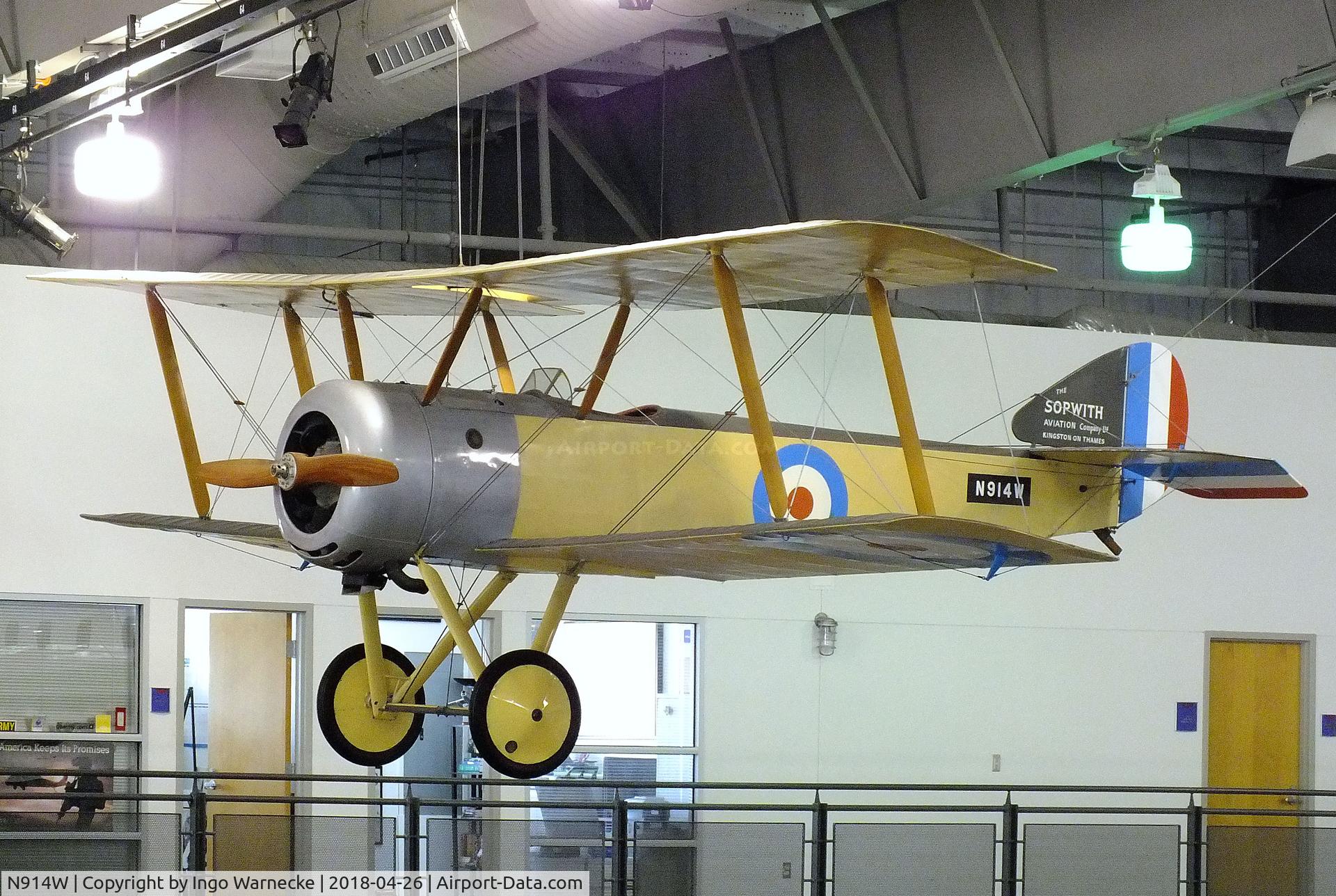 N914W, 1985 Sopwith Pup Replica C/N NCH1, Sopwith Pup replica at the Frontiers of Flight Museum, Dallas TX