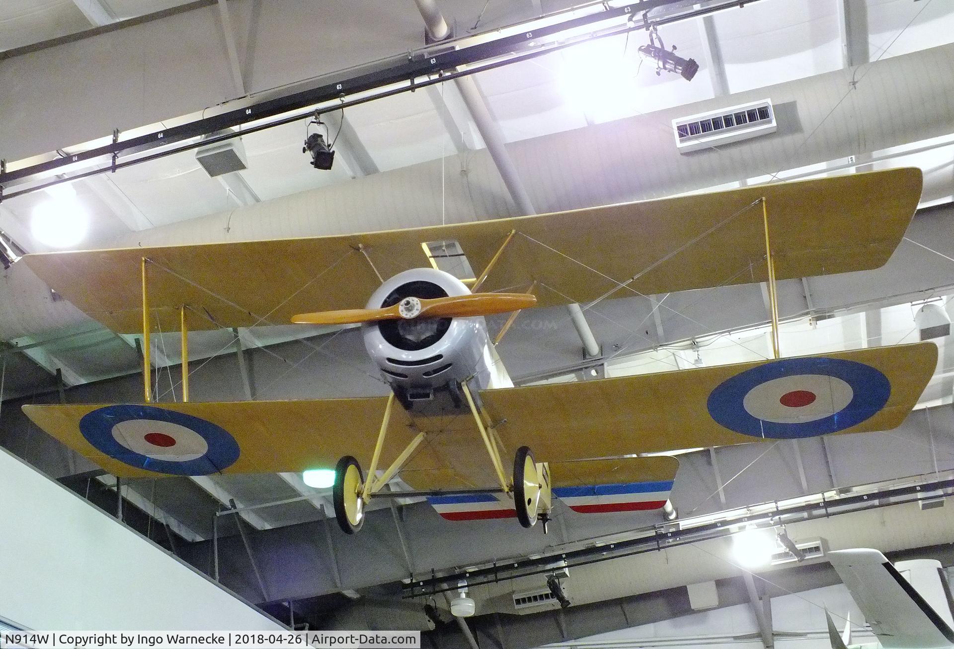 N914W, 1985 Sopwith Pup Replica C/N NCH1, Sopwith Pup replica at the Frontiers of Flight Museum, Dallas TX