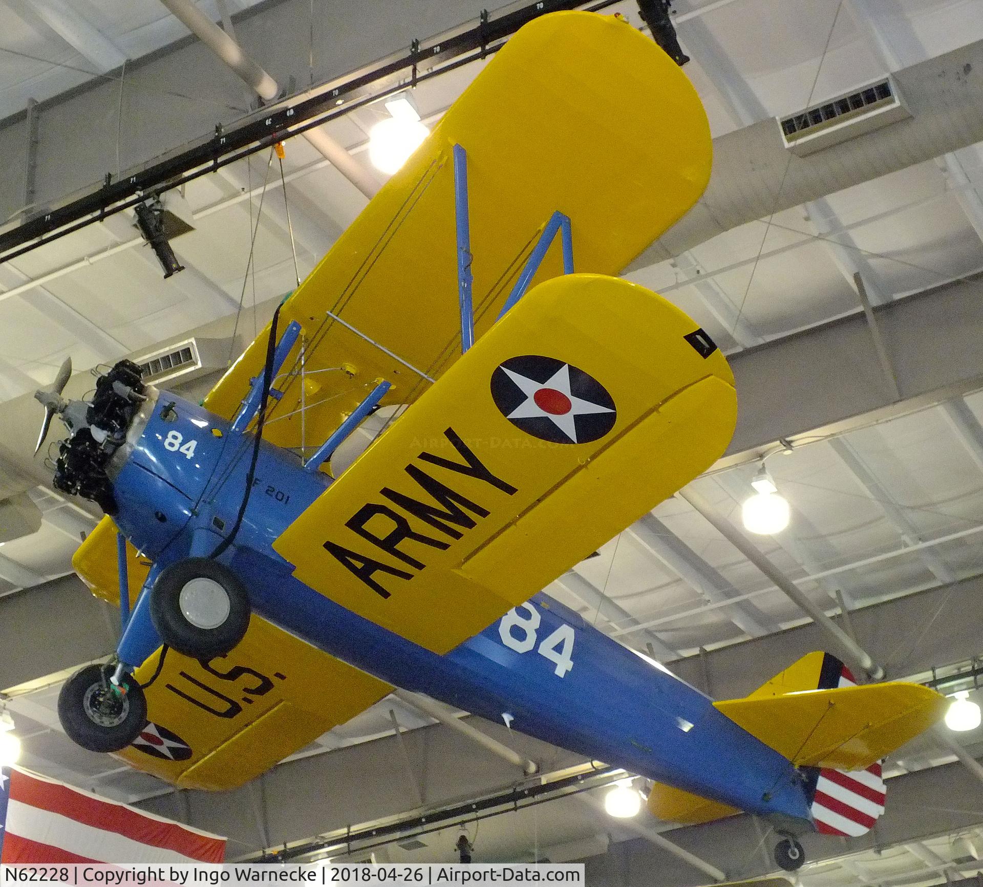 N62228, 1941 Boeing E75 C/N 75-2447, Boeing E75 (Stearman) at the Frontiers of Flight Museum, Dallas TX