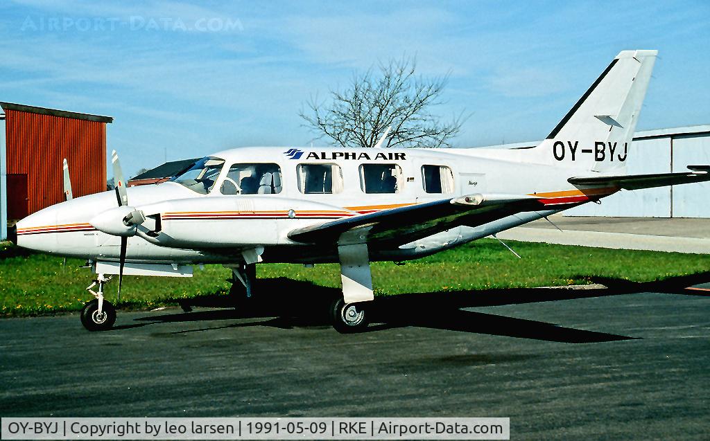 OY-BYJ, 1980 Piper PA-31-310 C Navajo C/N 31-8012029, Roskilde 9.5.1991