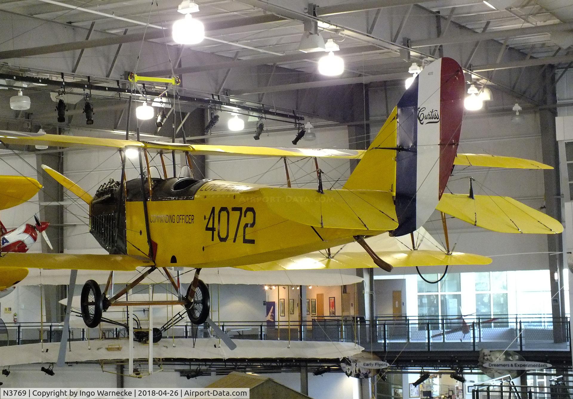 N3769, 1916 Liberty Iron Works JN-4D C/N 4072, Curtiss (Liberty Iron Works) JN-4D at the Frontiers of Flight Museum, Dallas TX