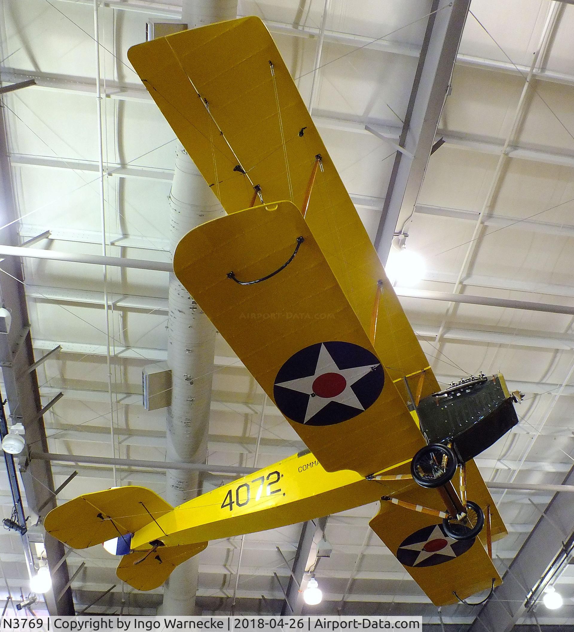 N3769, 1916 Liberty Iron Works JN-4D C/N 4072, Curtiss (Liberty Iron Works) JN-4D at the Frontiers of Flight Museum, Dallas TX
