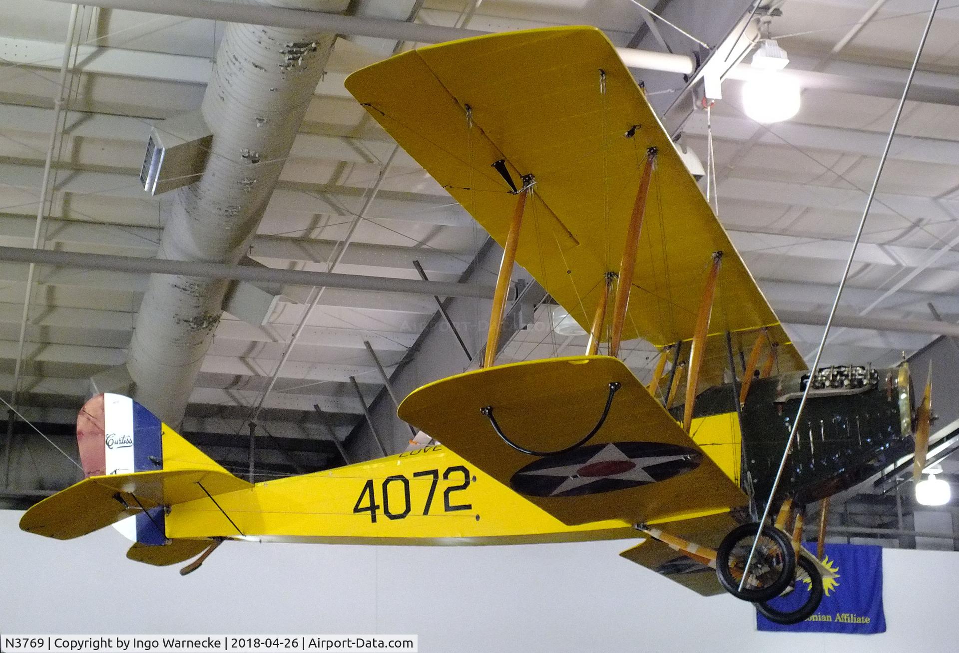 N3769, 1916 Liberty Iron Works JN-4D C/N 4072, Curtiss (Liberty Iron Works) JN-4D at the Frontiers of Flight Museum, Dallas TX