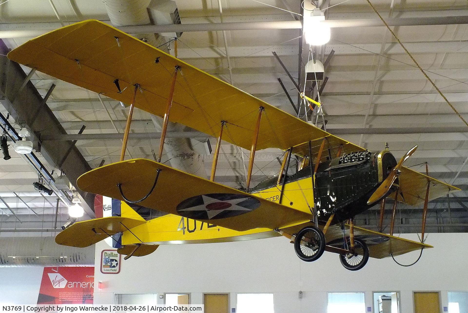 N3769, 1916 Liberty Iron Works JN-4D C/N 4072, Curtiss (Liberty Iron Works) JN-4D at the Frontiers of Flight Museum, Dallas TX