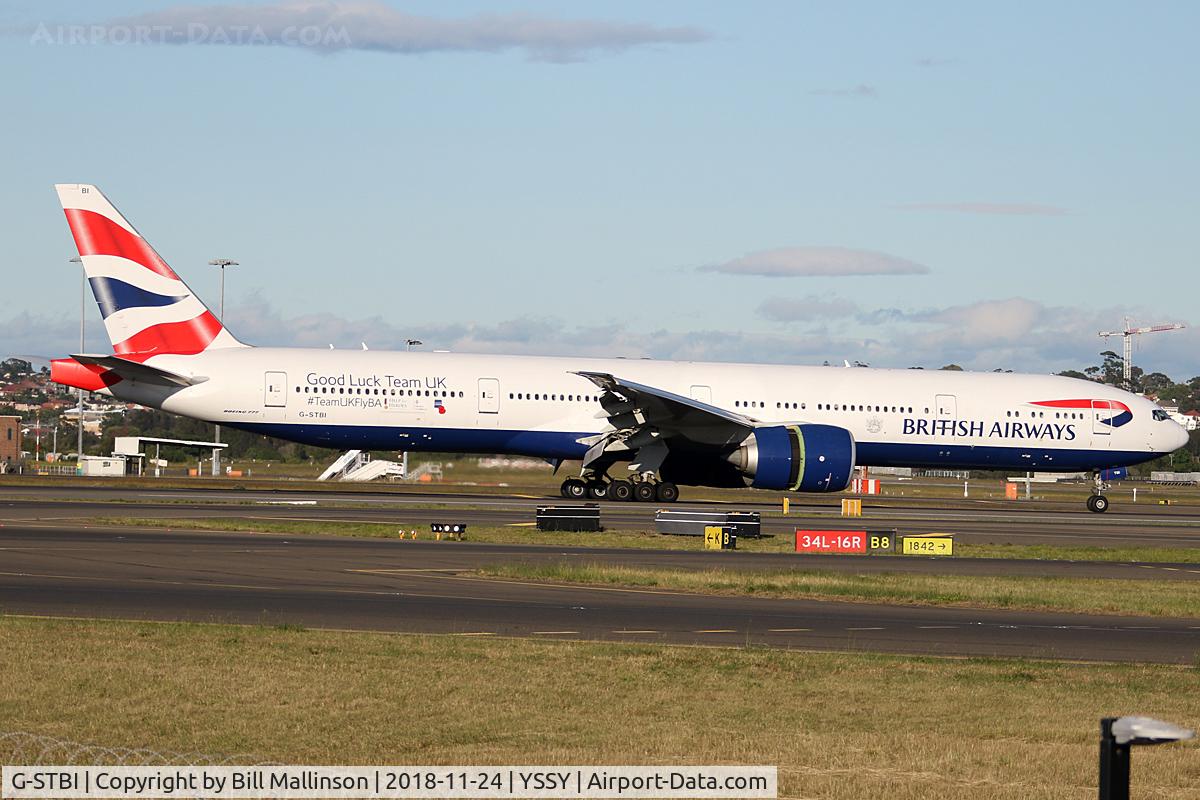 G-STBI, 2013 Boeing 777-336/ER C/N 43702, onto 34L