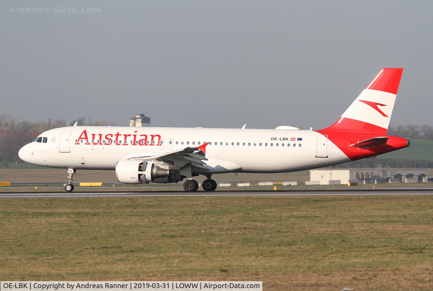 OE-LBK, 2003 Airbus A320-214 C/N 1931, Austrian Airlines A320